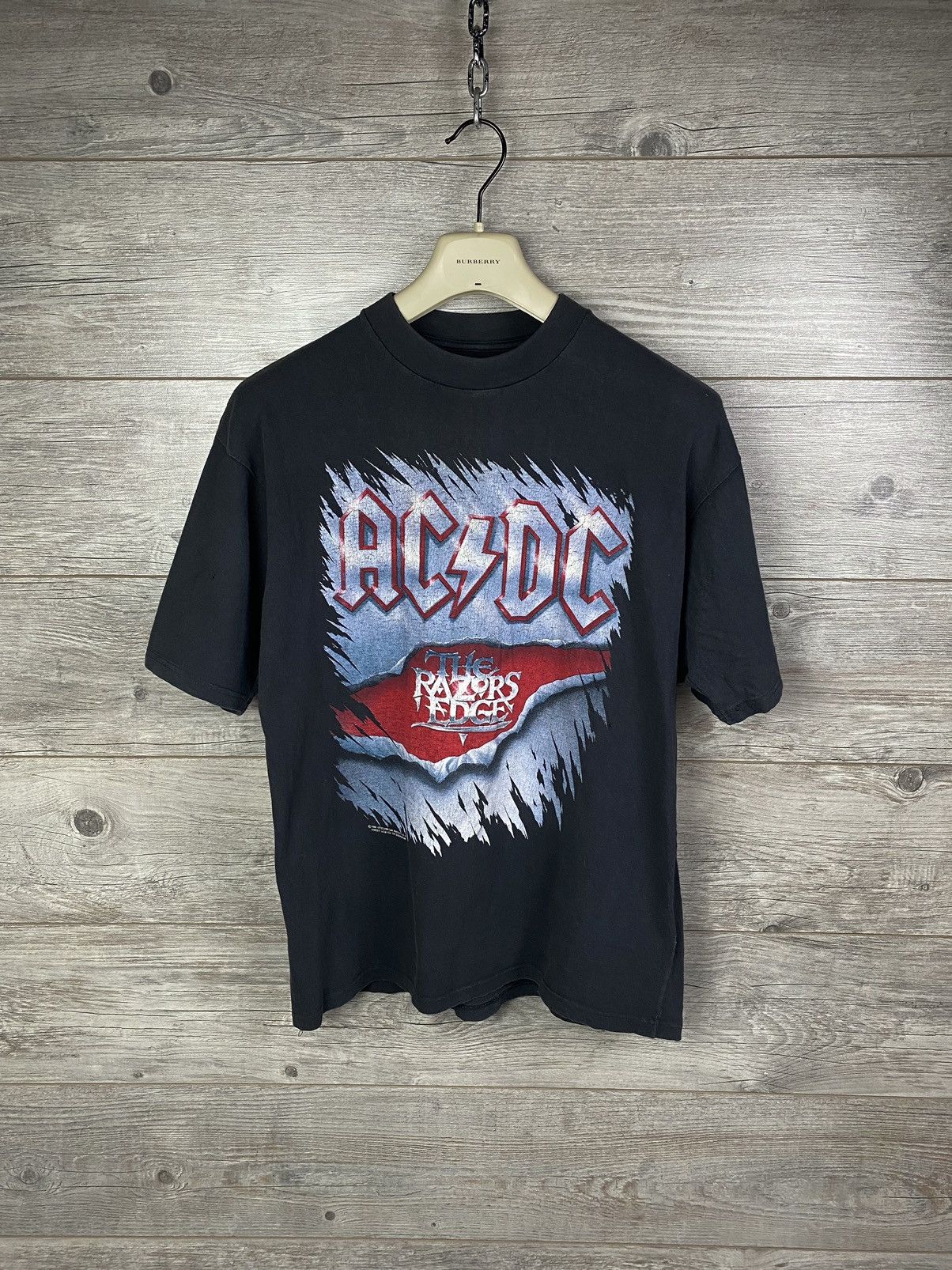 Vintage Vintage 1990 AC/DC The Razors Edge Tour original Brockum Size US M / EU 48-50 / 2 - 2 Thumbnail