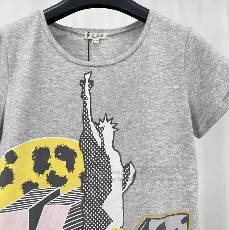 Kenzo KENZO Gray Cotton Graphic Short Sleeve T-Shirt . Size XS / US 0-2 / IT 36-38 - 3 Thumbnail