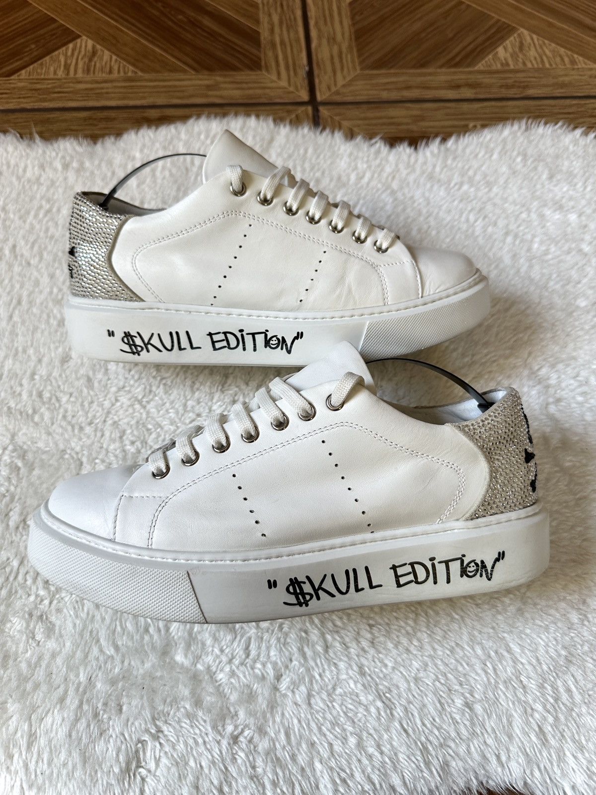 Philipp Plein Philipp Plein White Crystal Low-top Sneakers 39 US 8.5 Size US 8.5 / IT 38.5 - 4 Thumbnail