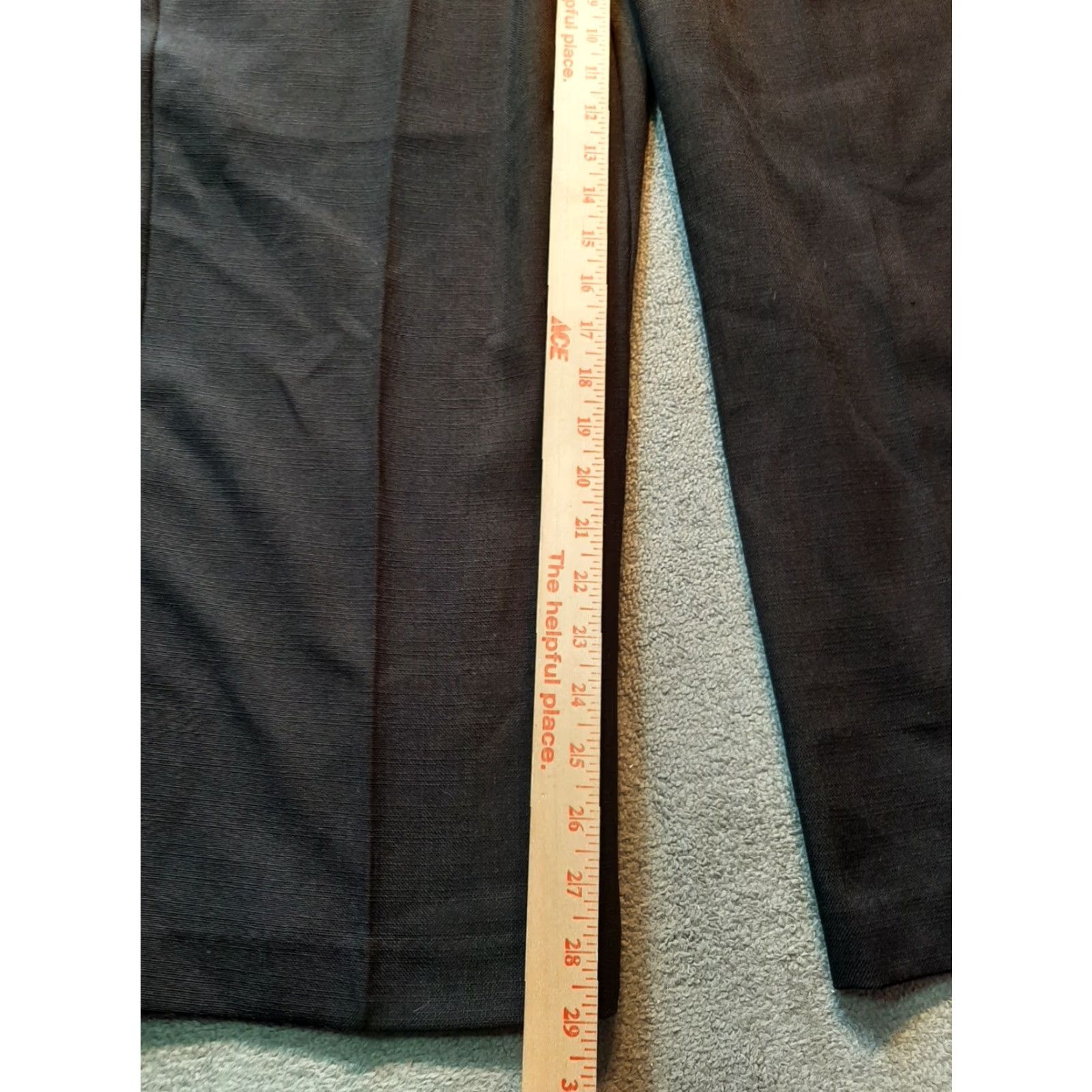 Vintage ALFRED DUNNER Womens Pants Size 18 Black Stretch Polyester Size 40" / US 18 - 2 Thumbnail