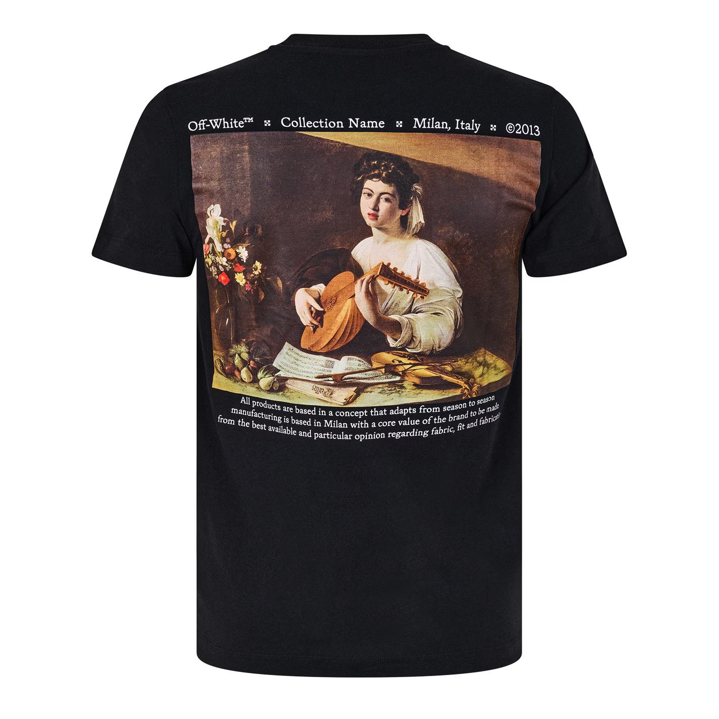 Off-White o1g2r1mq0226 Caavaggio Angel Slim Fit T-Shirt In Black Size US XS / EU 42 / 0 - 2 Thumbnail