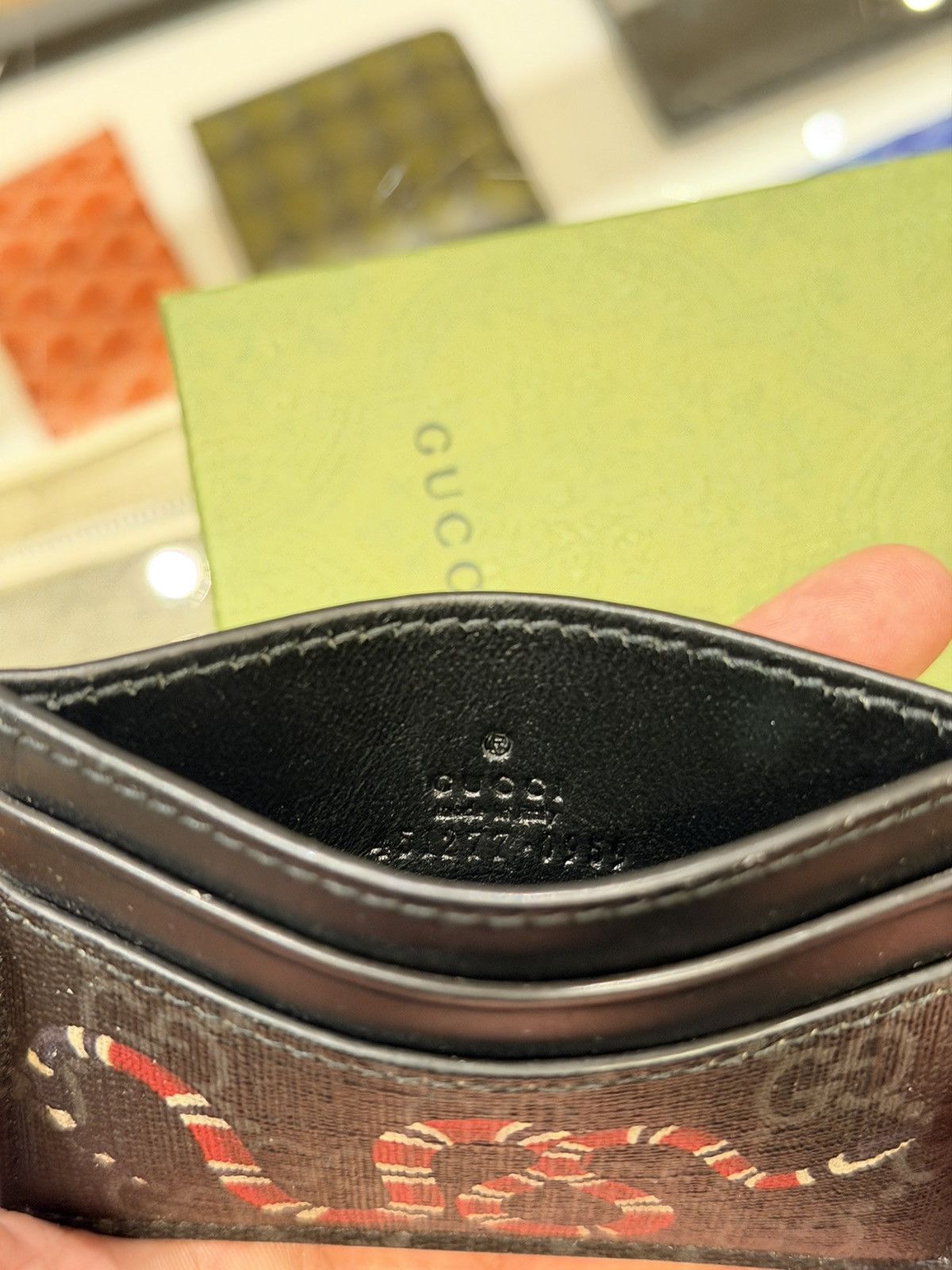 Gucci Gucci KingSnake GG Print Card Holder Size ONE SIZE - 3 Thumbnail