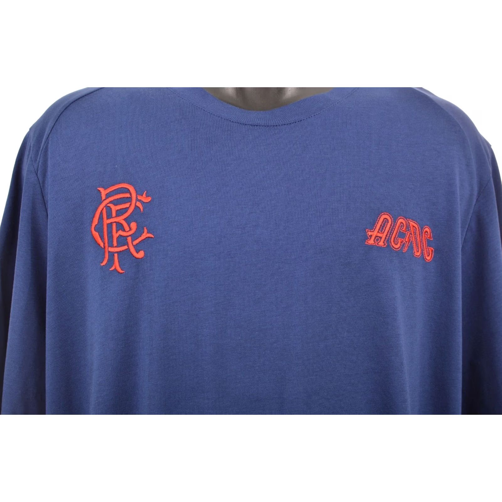 Castore Castore Glasgow Rangers AC/DC Cotton T-Shirt Tee 3XL Blue Mens Short Sleeve 100% Cotton Jersey Size US XXL / EU 58 / 5 - 2 Thumbnail