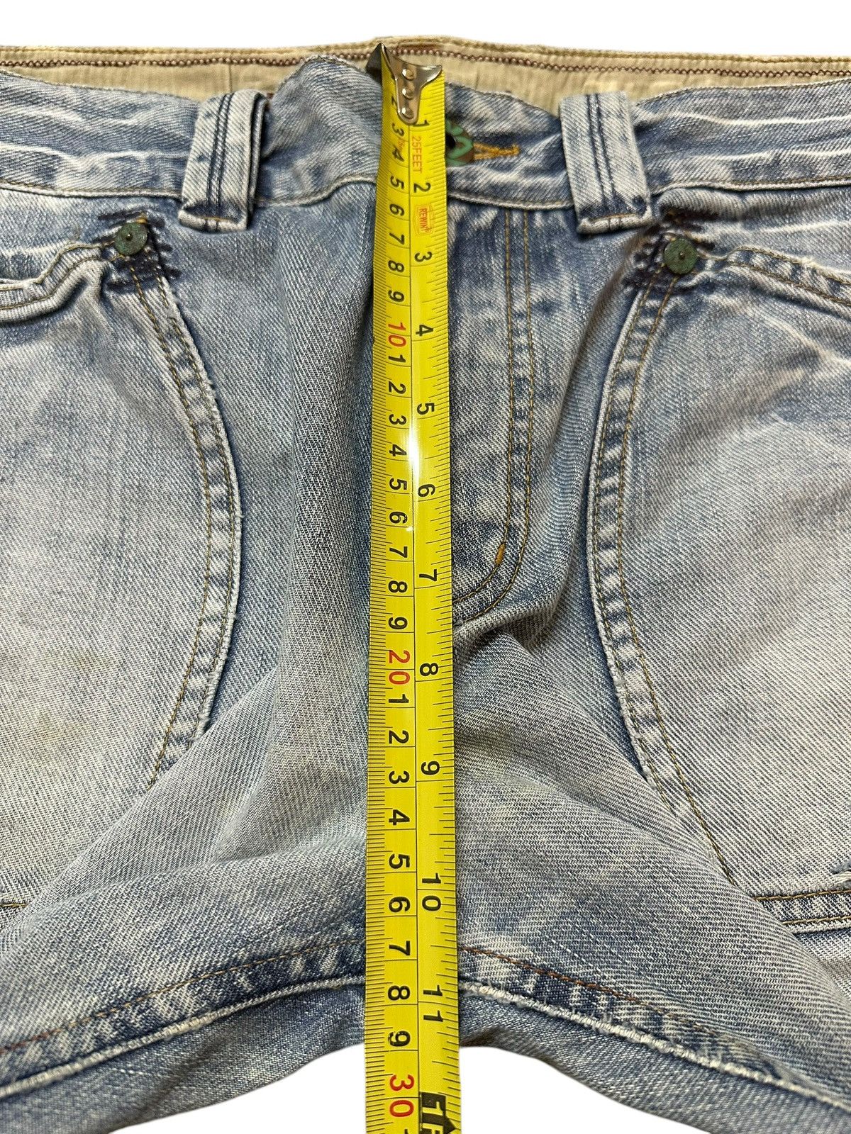 Hysteric Glamour Vintage Japanese Brand Blue Faded Wash Style Baggy Jeans Size US 34 / EU 50 - 15 Thumbnail