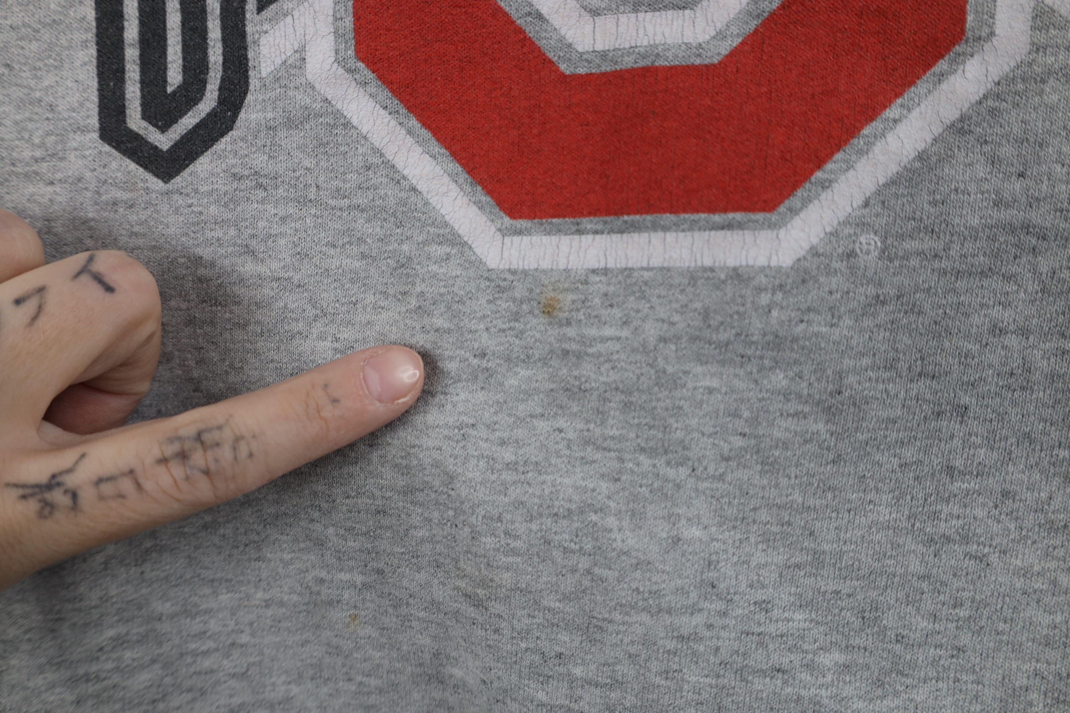 Vintage Vintage 90s Spell Out Ohio State University Sweatshirt Gray Size US S / EU 44-46 / 1 - 5 Thumbnail