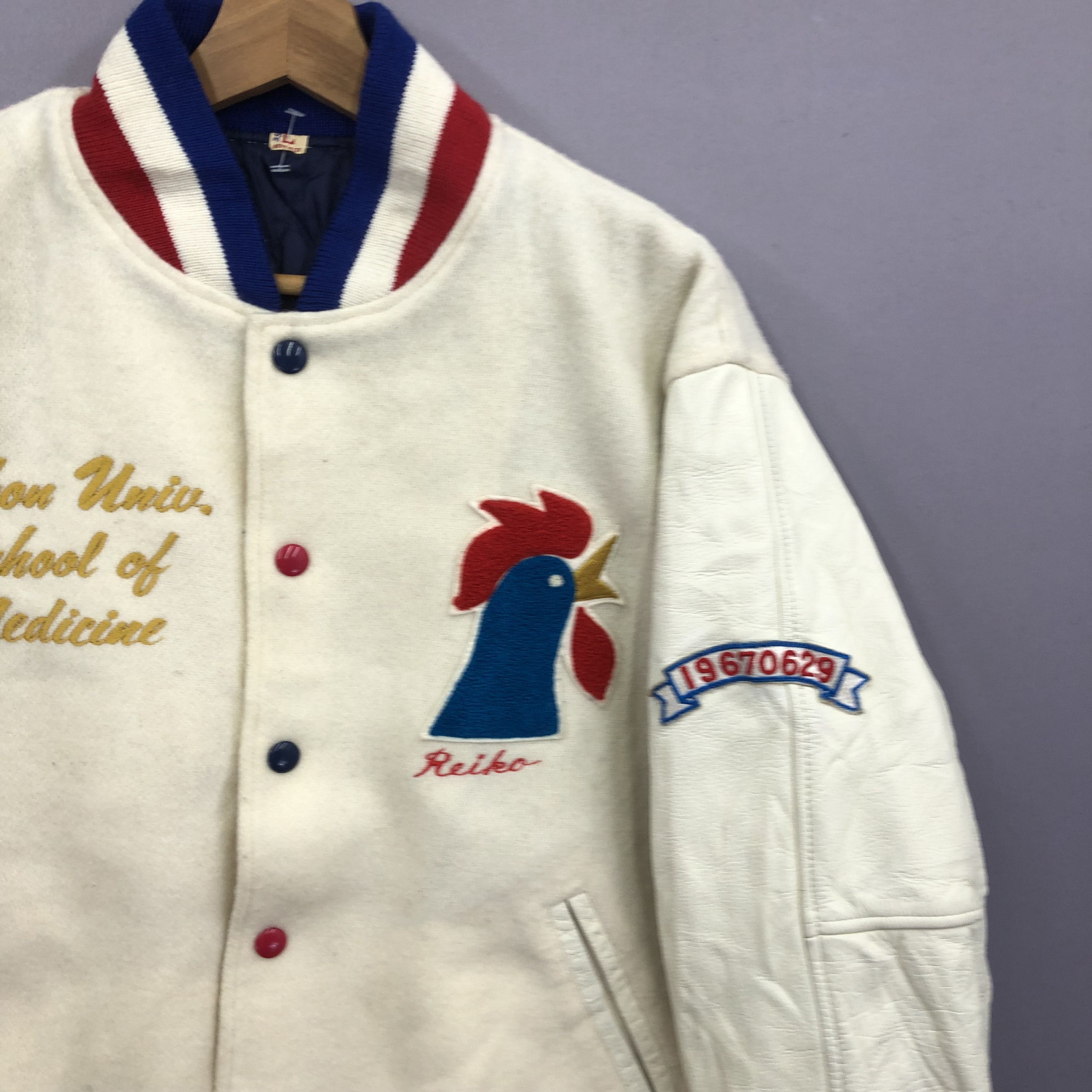 Vintage 80s Japanese Nihon University Medicine Varsity Wool Jacket Size US M / EU 48-50 / 2 - 6 Thumbnail