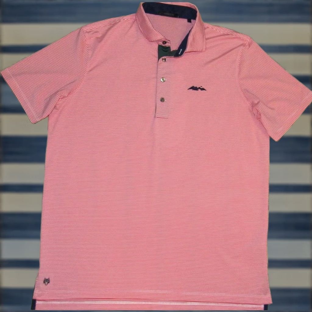 Vintage GREYSON Pink Striped Short Sleeve Polo Golf Shirt Large Mens LL Pink Striped Polo Golf Shirt Greyson Large Mens Size US L / EU 52-54 / 3 - 1 Thumbnail