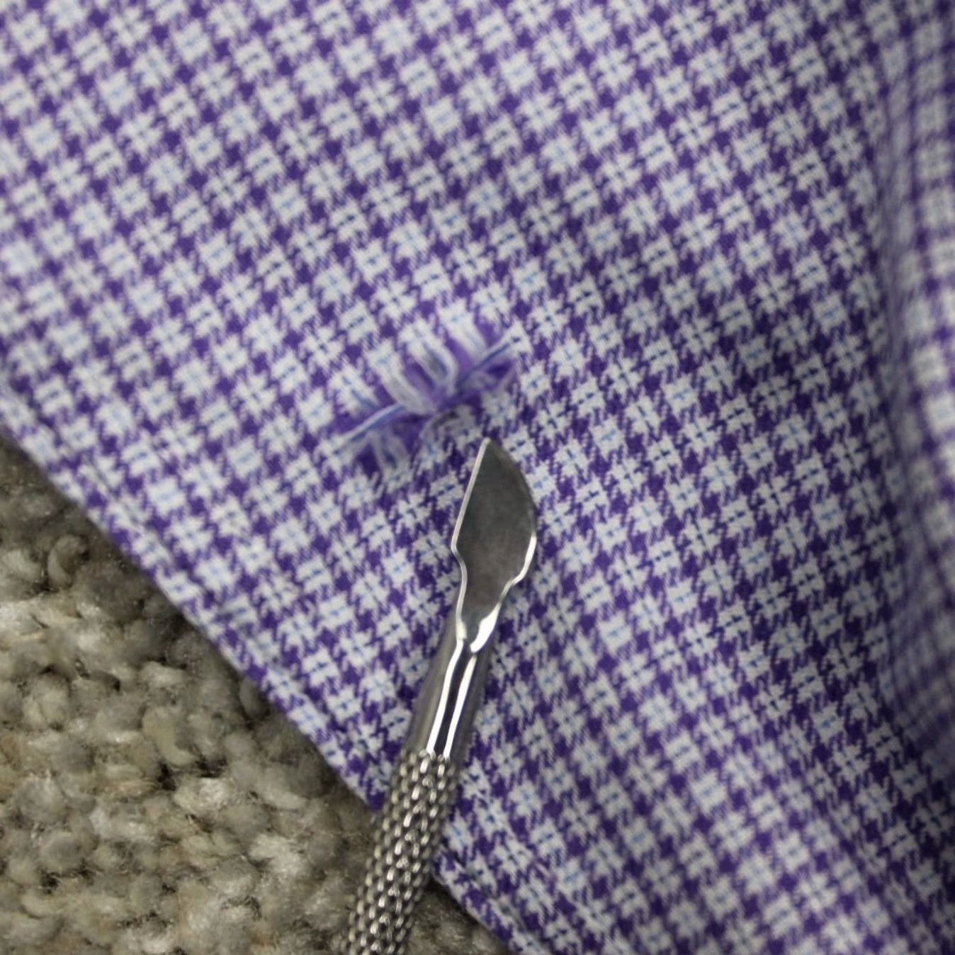 Brooks Brothers Brooks Brothers Regent Dress Shirt Mens 15 1/2 Purple Non-Iron Cotton L/S Button-Down Collared Size 42R - 7 Thumbnail