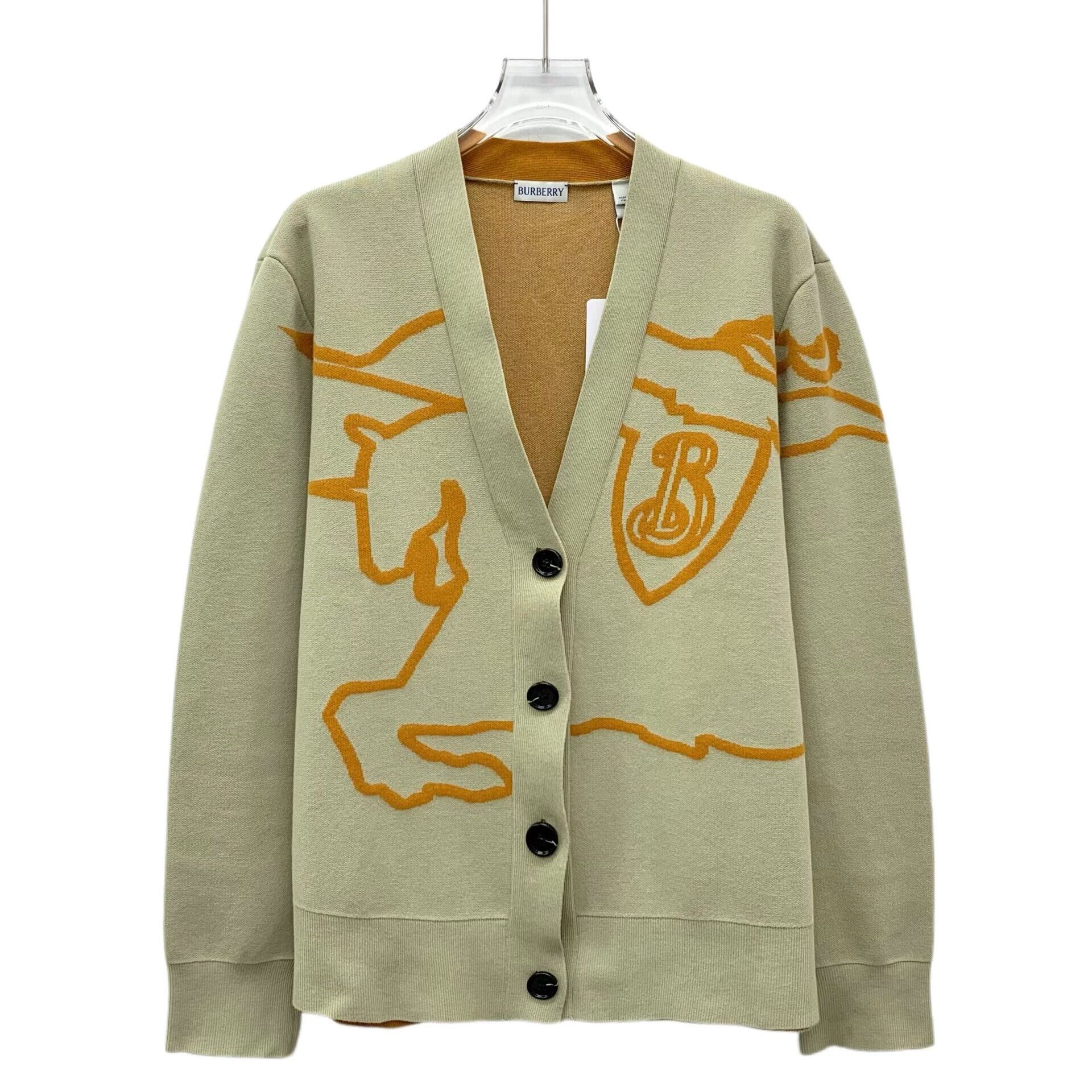Burberry Burberry EKD Intarsia Knit Cardigan Size M Size M / US 6-8 / IT 42-44 - 1 Thumbnail