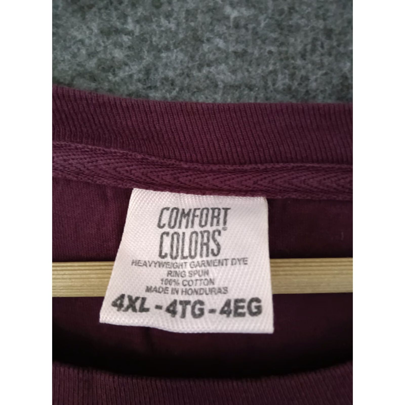 Comfort Colors Comfort Colors Shirt Mens 4XL Burgundy 100% Cotton Short Sleeve Heavy Fabric Size US XXL / EU 58 / 5 - 6 Thumbnail