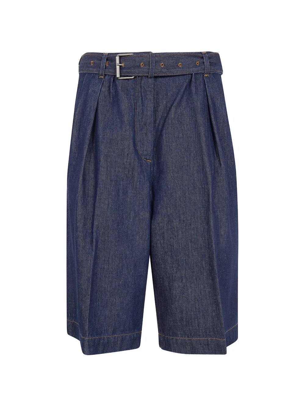 Dries Van Noten "PEACHES BIS" DENIM BERMUDA SHORT Size 34" / US 12 / IT 48 - 1 Thumbnail