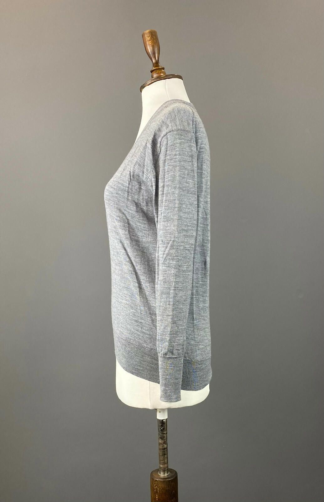 Filippa K Ladies Filippa K Gray Wool V-Neck Sweater Size S Size S / US 4 / IT 40 - 3 Thumbnail