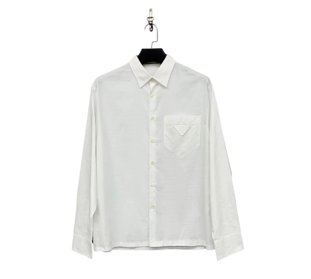 Prada Prada Logo Embroidered Button Up Shirt Size L Size US L / EU 52-54 / 3 - 1 Thumbnail