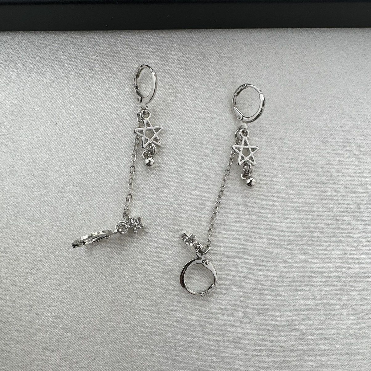 Other Double Piercing Dangle Chain Star Earrings for Women Size ONE SIZE - 3 Thumbnail