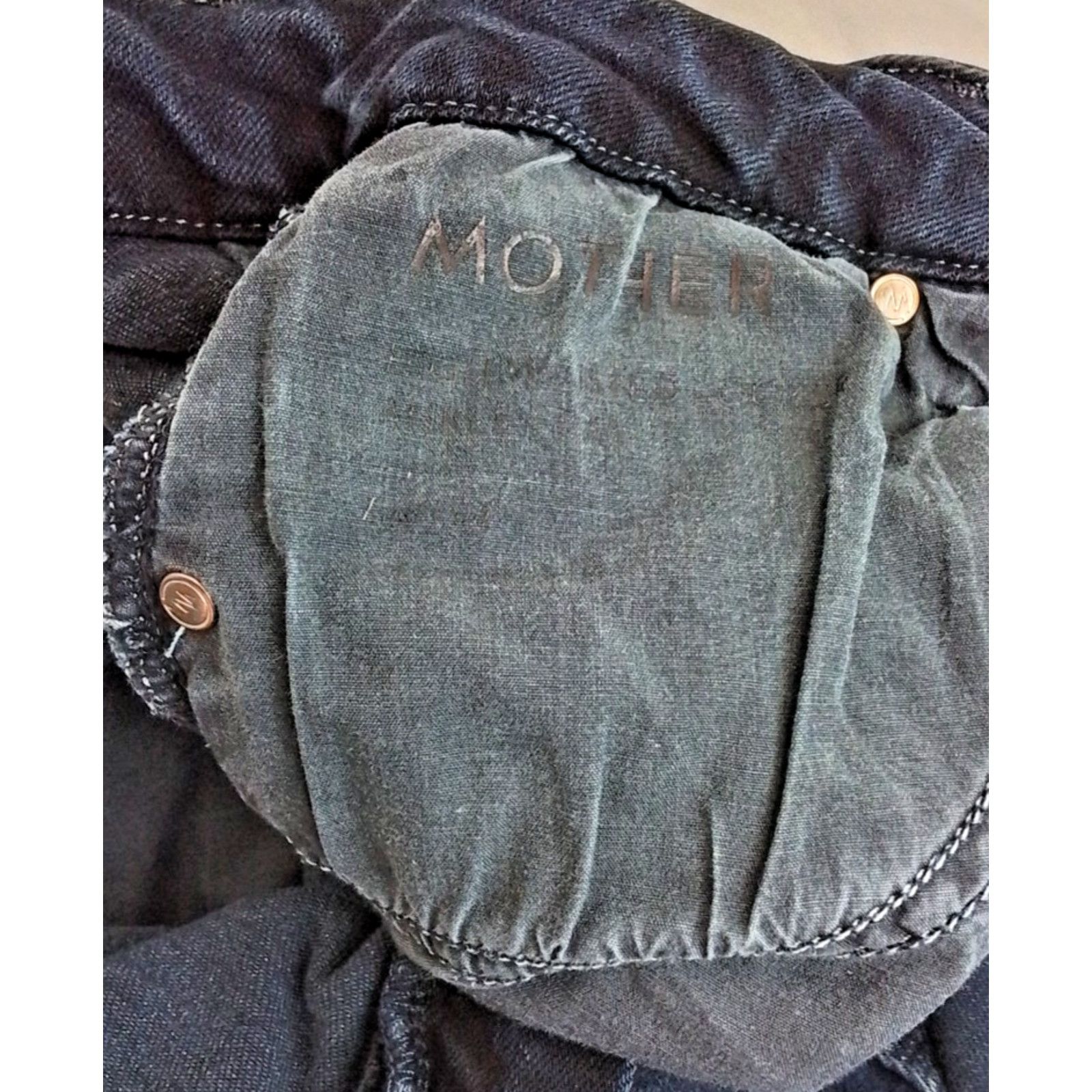 MOTHER Mother Looker Ankle Jeans Women's 24" High Waist Dark Wash Size 24" / US 00 / IT 34 - 7 Thumbnail