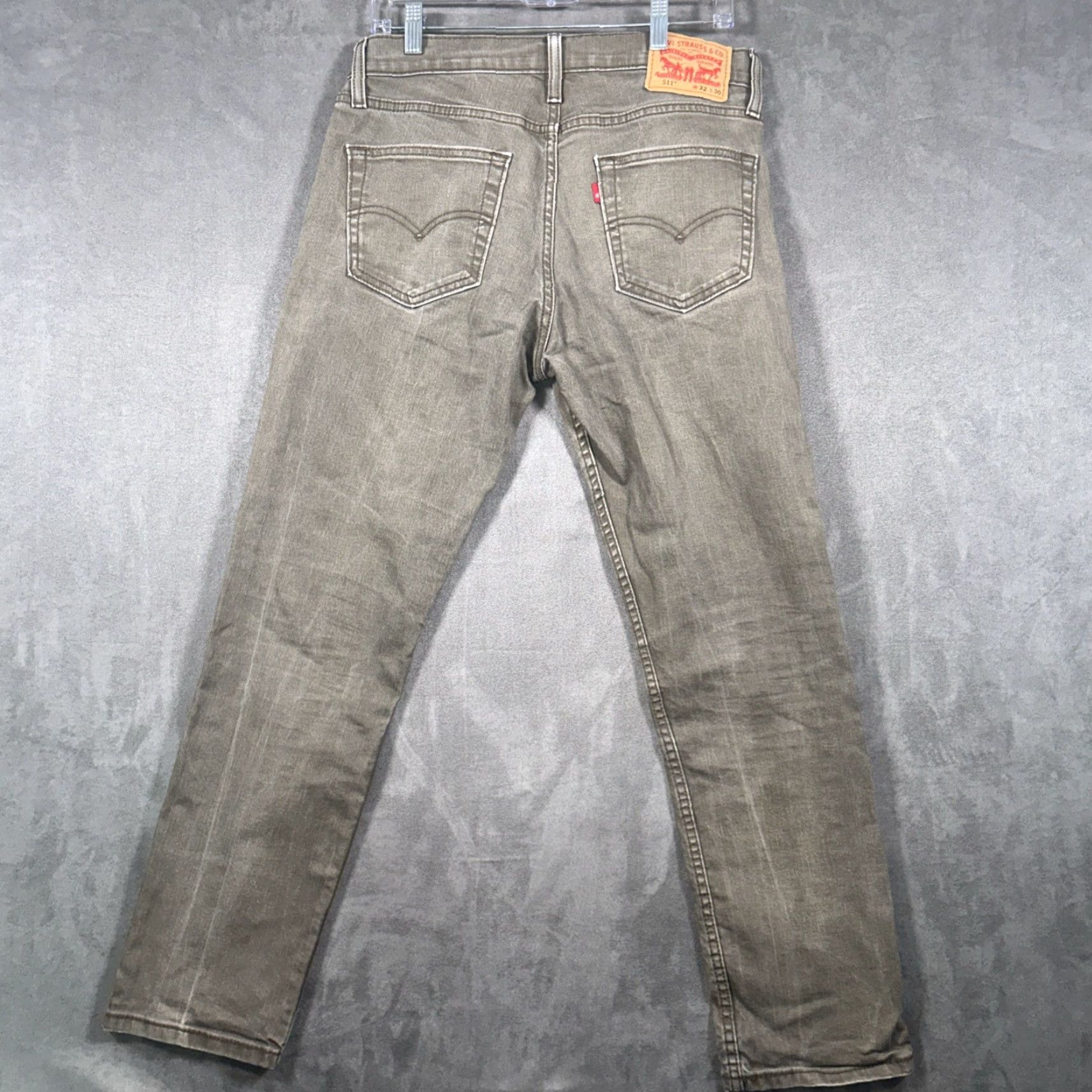 Levi's Levi's 511 Jeans Mens 32x30 Gray Cotton Stretch Denim Straight Regular Casual Pants Size US 32 / EU 48 - 6 Thumbnail