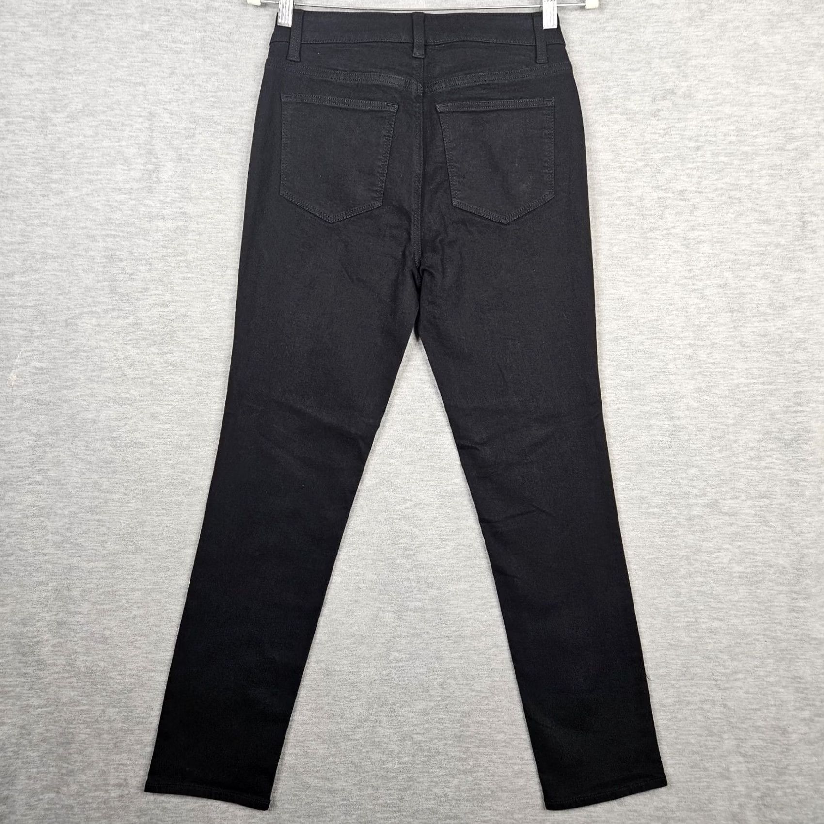 Talbots Talbots Women’s Dark Wash Zip Fly Straight Leg Jean Size 4P Black Denim 5-Pocket Regular Slim Fit Womens Size 27" / US 4 / IT 40 - 2 Thumbnail