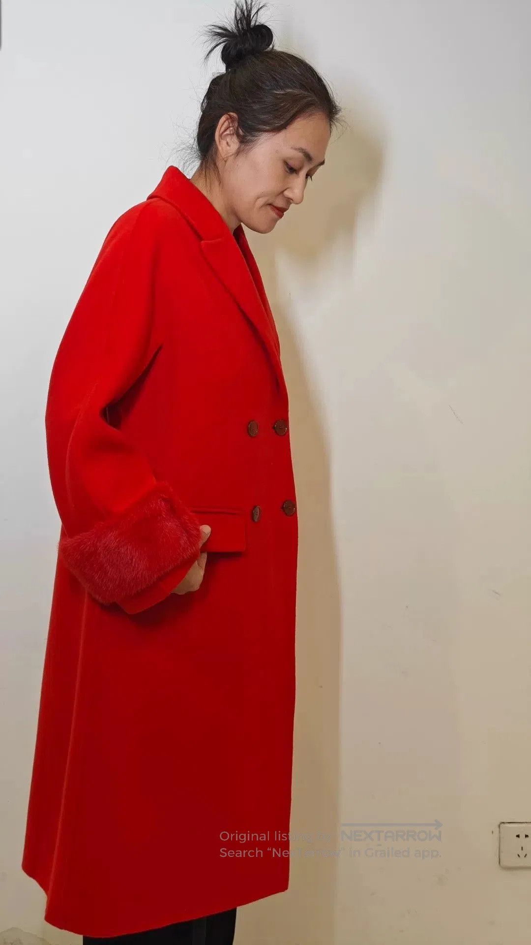 Ermanno Scervino Ermanno Scervino Red Wool Coat. Size M / US 6-8 / IT 42-44 - 2 Thumbnail