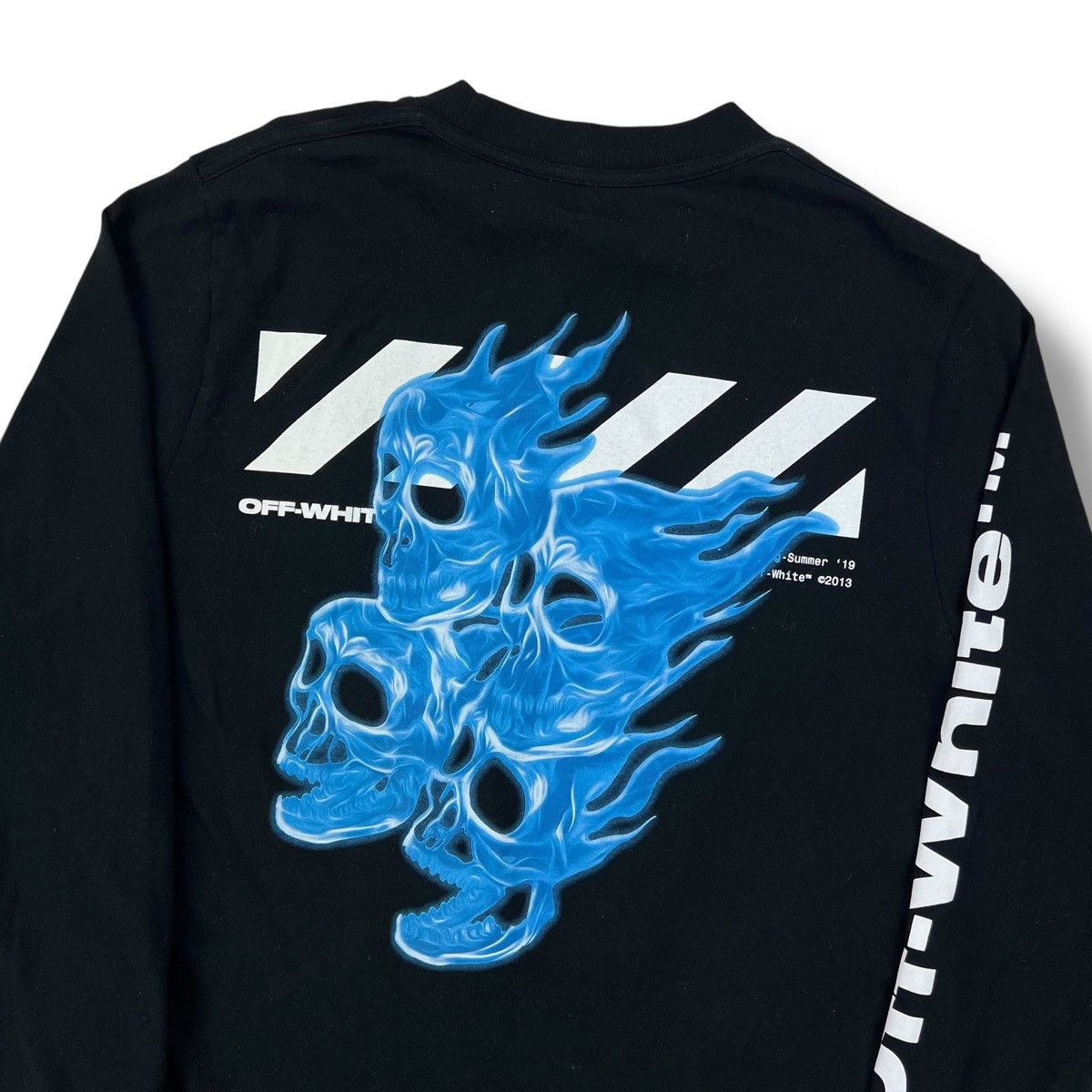 Off-White Off-White Skull Flame Long Sleeve T Shirt Size US M / EU 48-50 / 2 - 1 Thumbnail