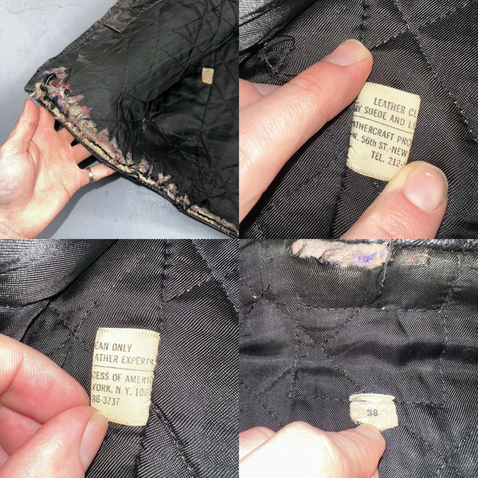 Vintage VINTAGE Motorcycle/ Biker Leather Jacket Black 38 1960s 50s 60s Cafe Racer Vintage 38 Mens Womens Boys Girls Size US XXS / EU 40 - 8 Thumbnail