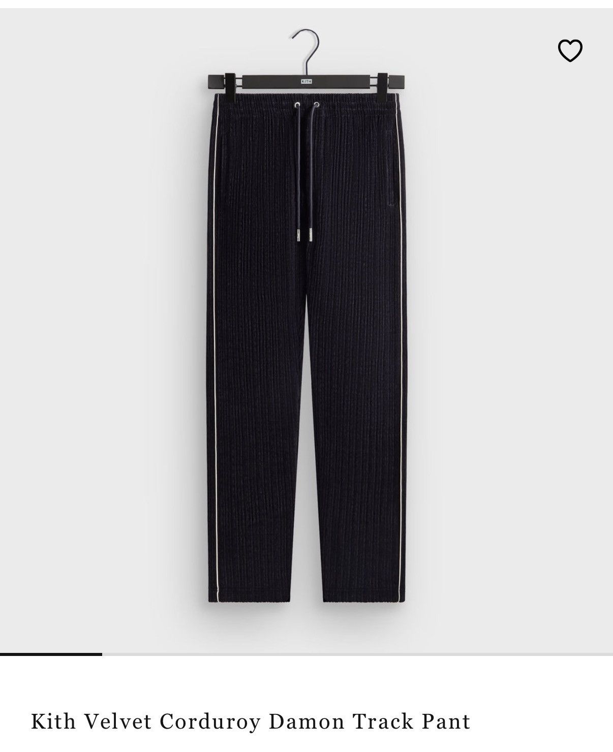 Kith Kith Velvet Corduroy Damon Track Pant 'Ink' Size US 30 / EU 46 - 2 Thumbnail