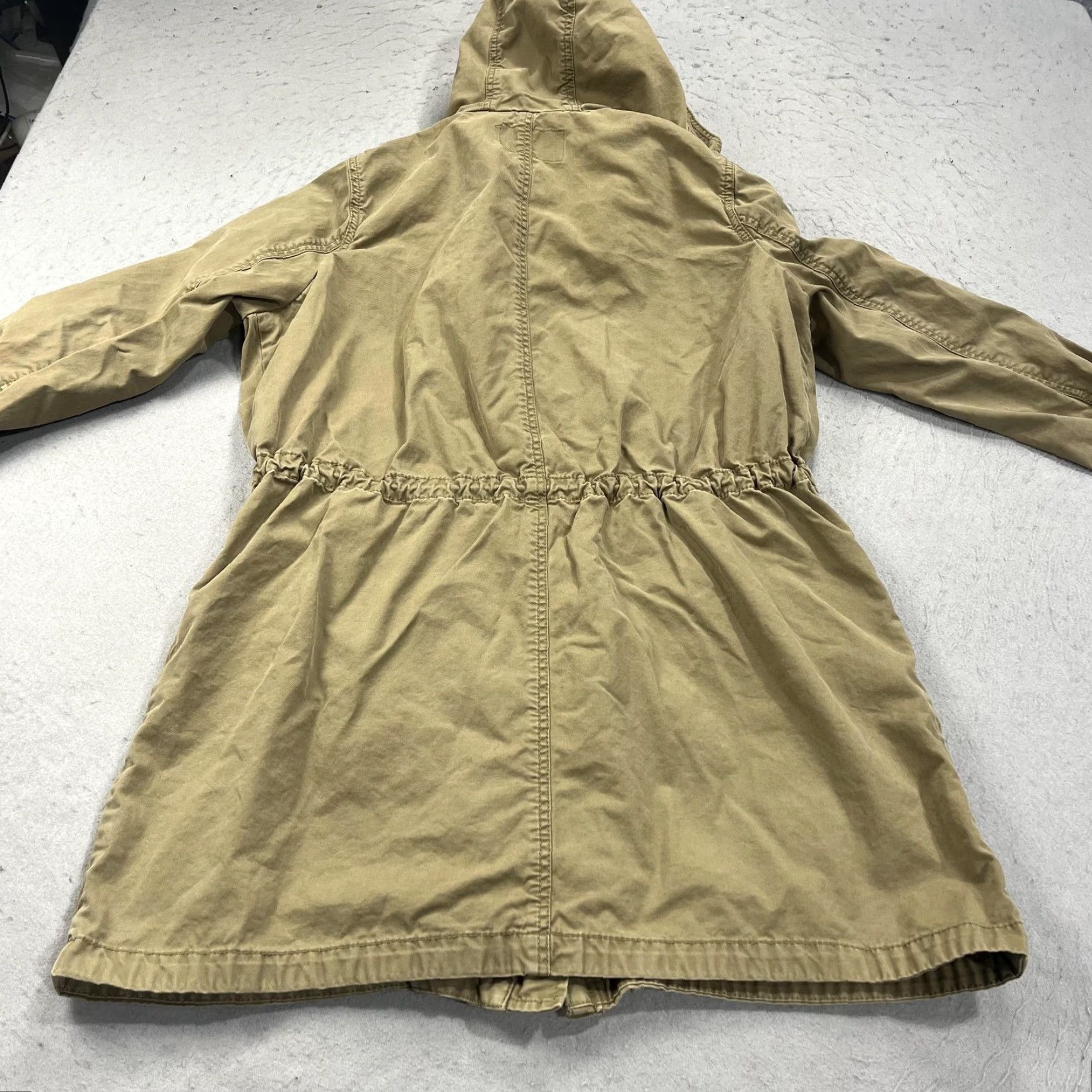 Banana Republic VINTAGE? No. Banana Republic Coat Women S Beige Hooded Anorak Twill Utility Jacket Size S / US 4 / IT 40 - 7 Thumbnail