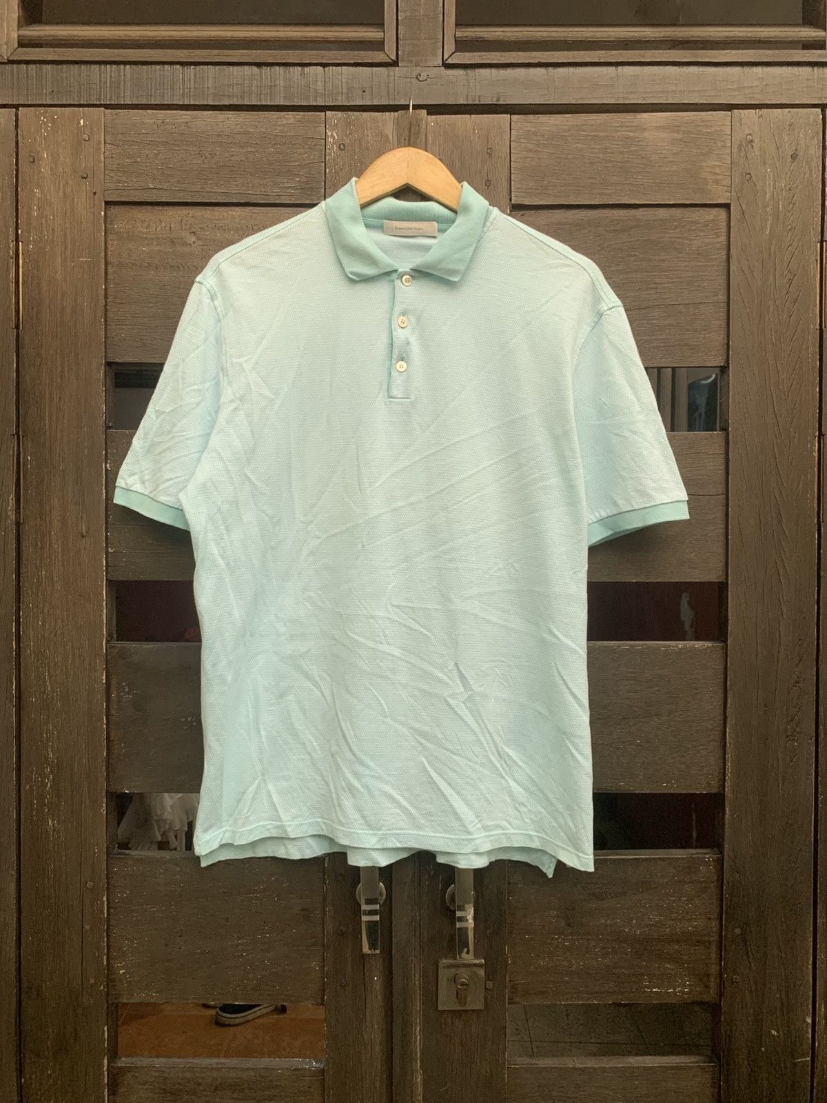Ermenegildo Zegna Vintage ERMENEGILDO ZEGNA Polo Shirt Tee Size US L / EU 52-54 / 3 - 1 Thumbnail