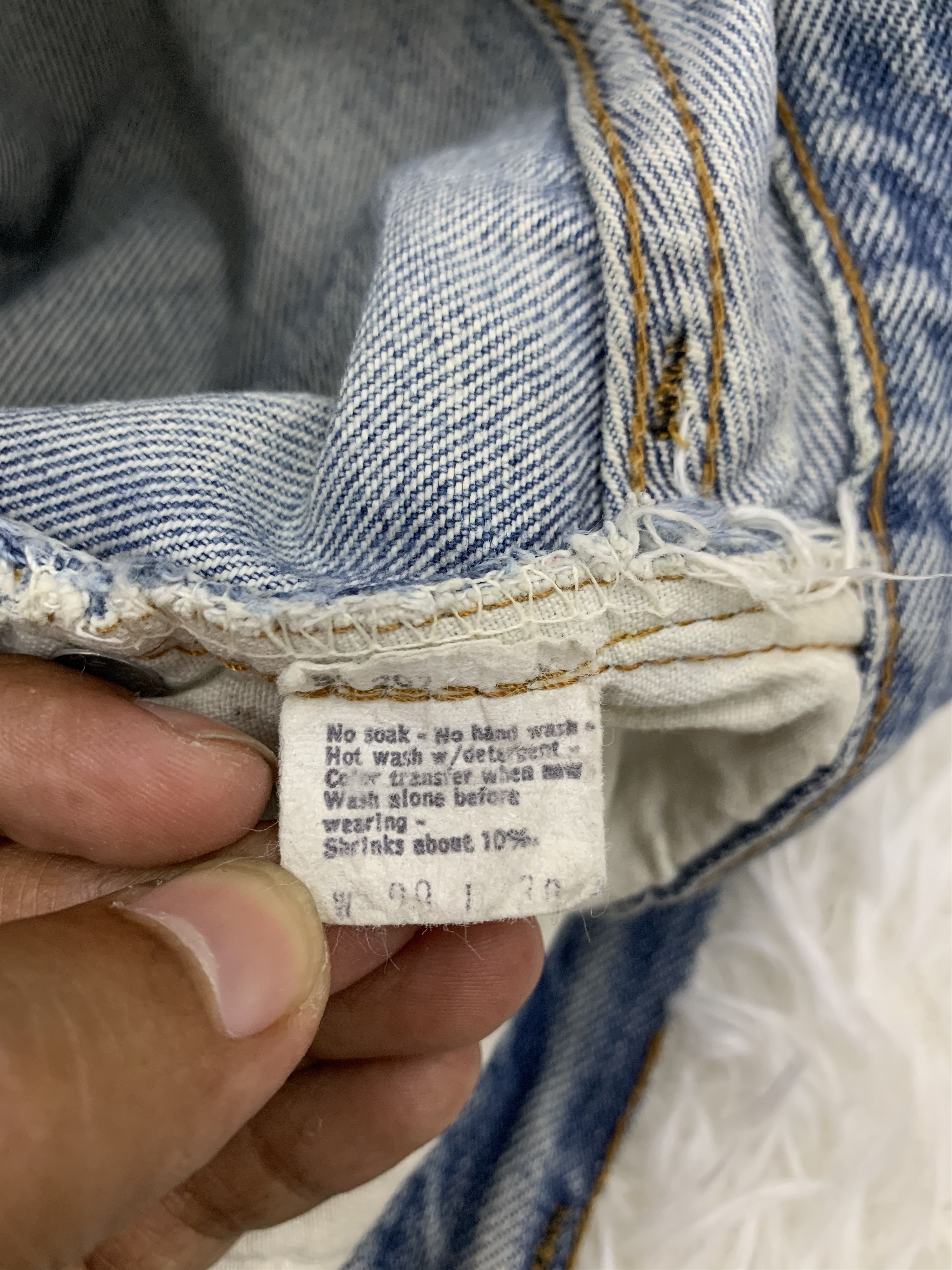 Levi's Vtg 80s Levi's 501 Selfedge Jeans Pant Button 524 Size US 28 / EU 44 - 13 Thumbnail