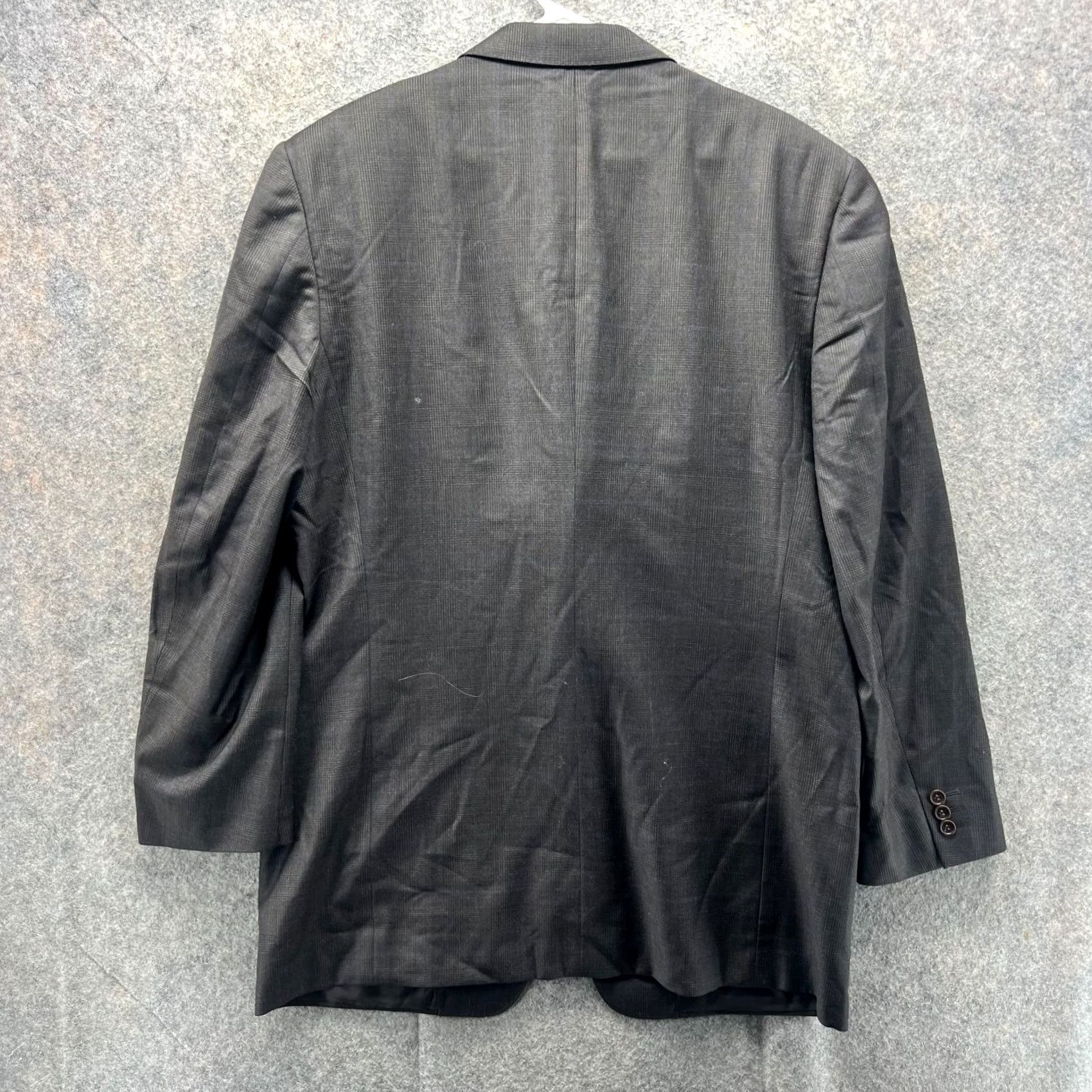Canali VINTAGE Canali Blazer Mens 44R Black Single Breasted Pure Wool Italy Preppy Jacket Size 44R - 2 Thumbnail