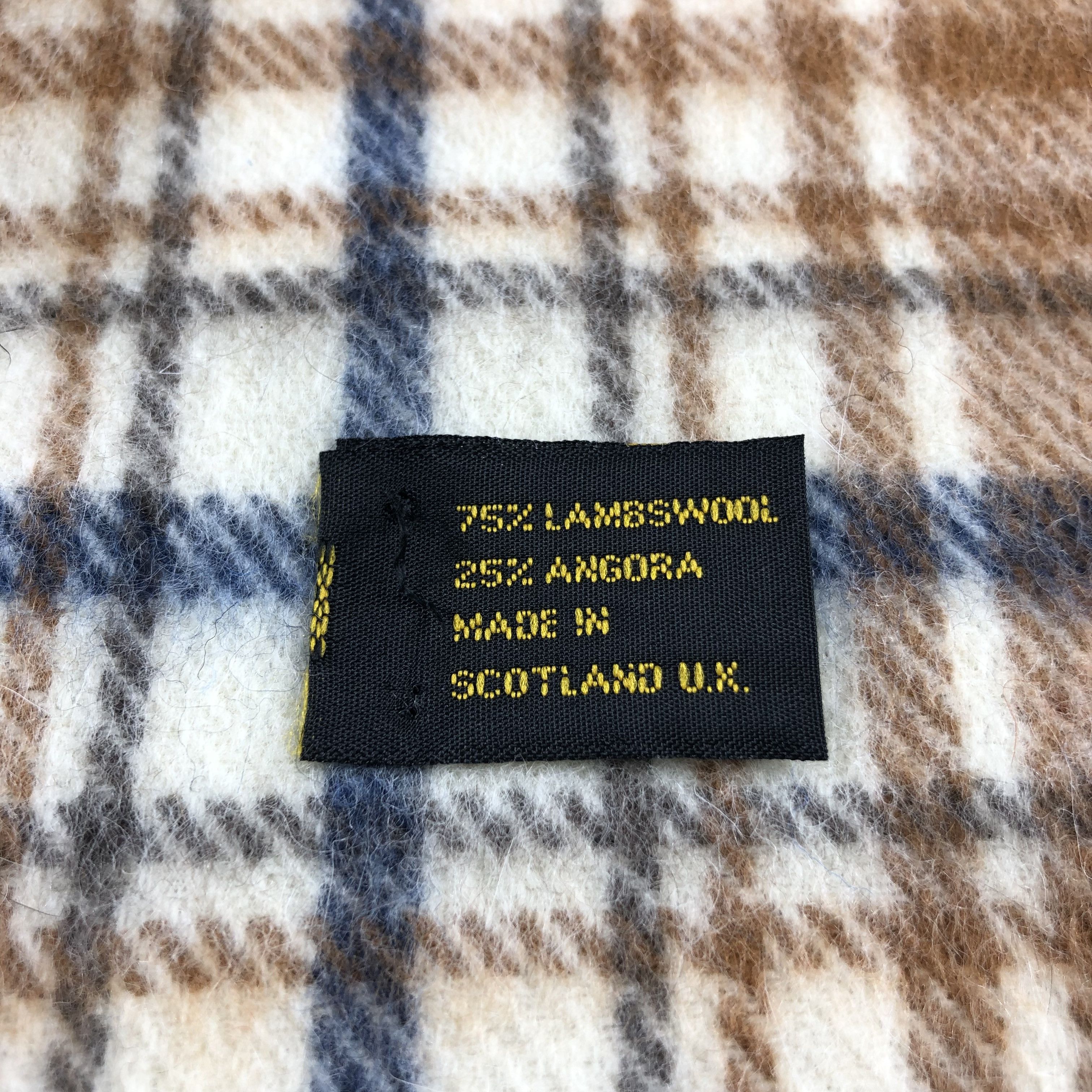 Lancel Lancel Tartan Wool Angora Scarf Muffler V939 Size ONE SIZE - 5 Thumbnail