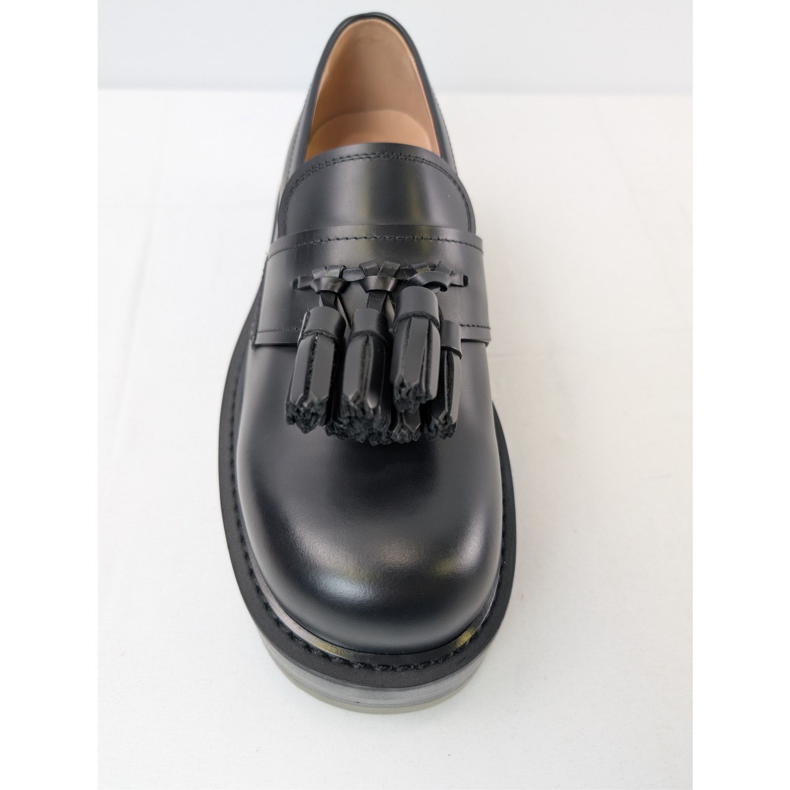 Bottega Veneta o1rshd1 Stilt Tasselled Platform Leather Loafers Boots Black Size US 6.5 / EU 39-40 - 14 Thumbnail