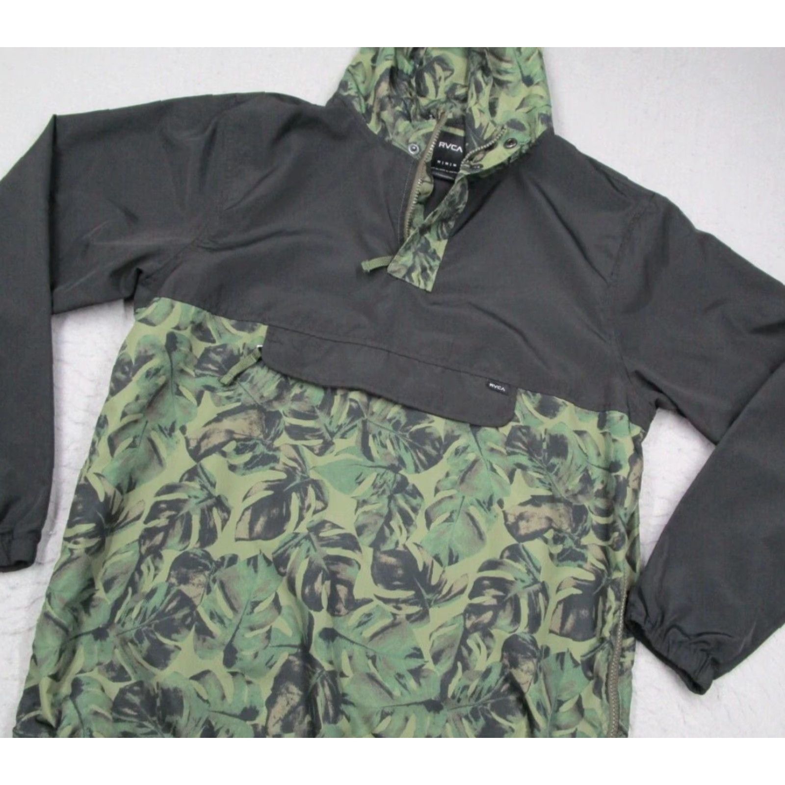 RVCA RVCA Jacket Mens Medium Green Camo 1/4 Zip Windbreaker Pullover Anorak Skate Size US M / EU 48-50 / 2 - 2 Thumbnail