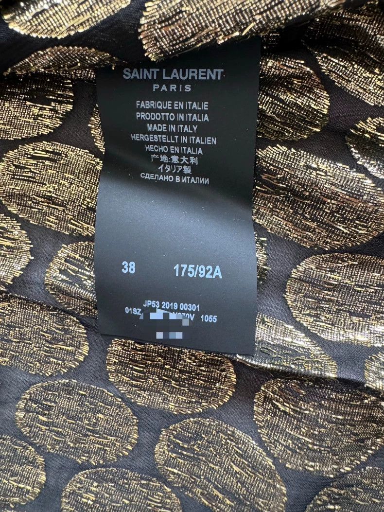 Saint Laurent Paris Black and Gold Saint Laurent Shirt Size US M / EU 48-50 / 2 - 1 Thumbnail
