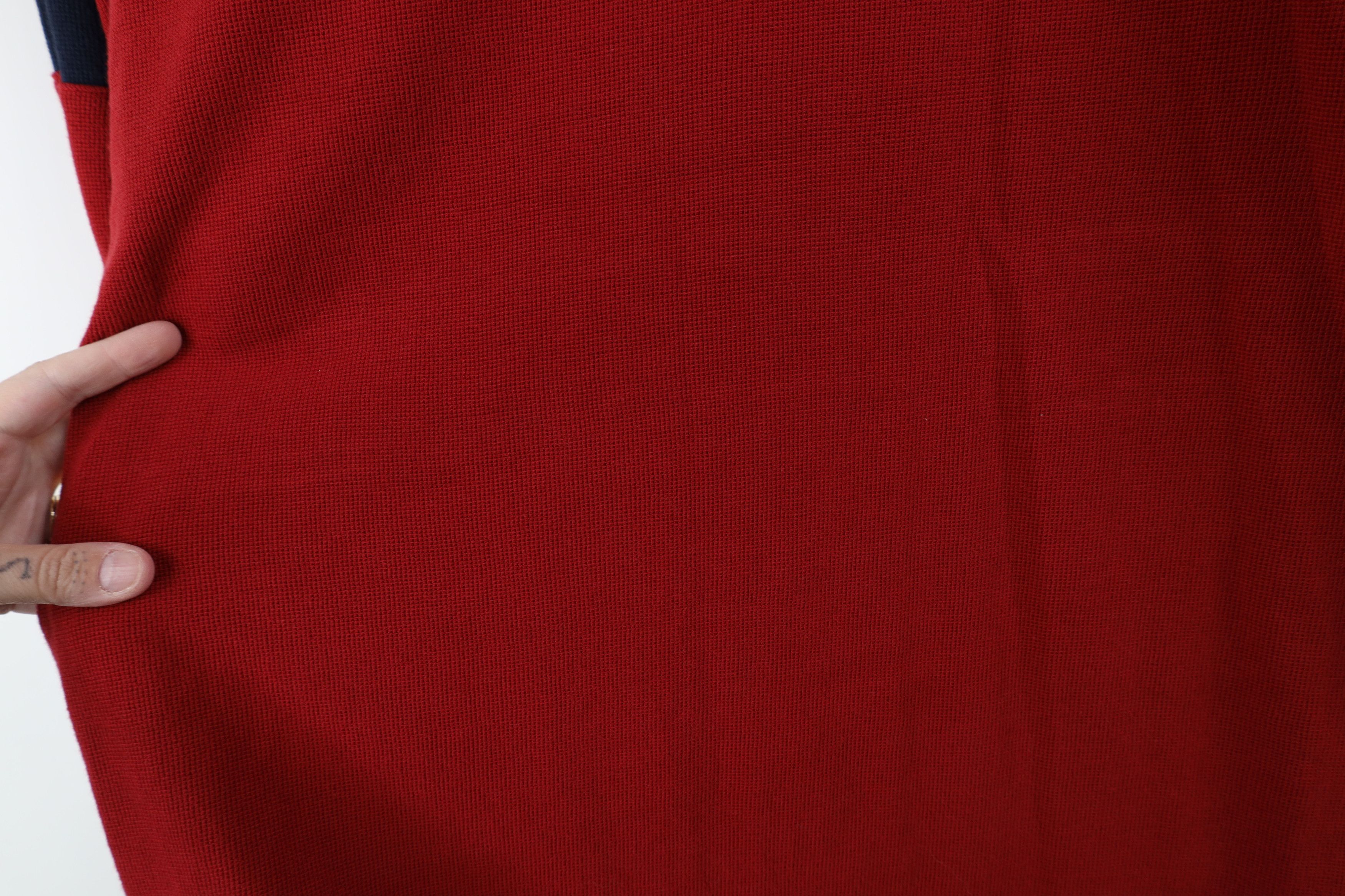 Nautica Vintage Nautica Thermal Waffle Knit Long Sleeve T-Shirt Red Size US XXL / EU 58 / 5 - 5 Thumbnail