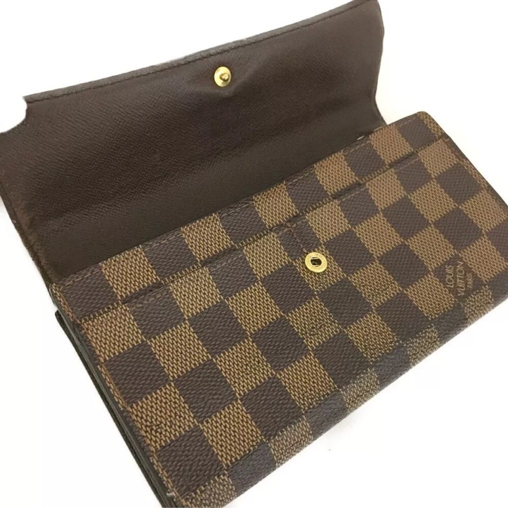 Louis Vuitton Louis Vuitton Damier Porte Feuille Sarah Long Wallet Brown Size ONE SIZE - 5 Thumbnail