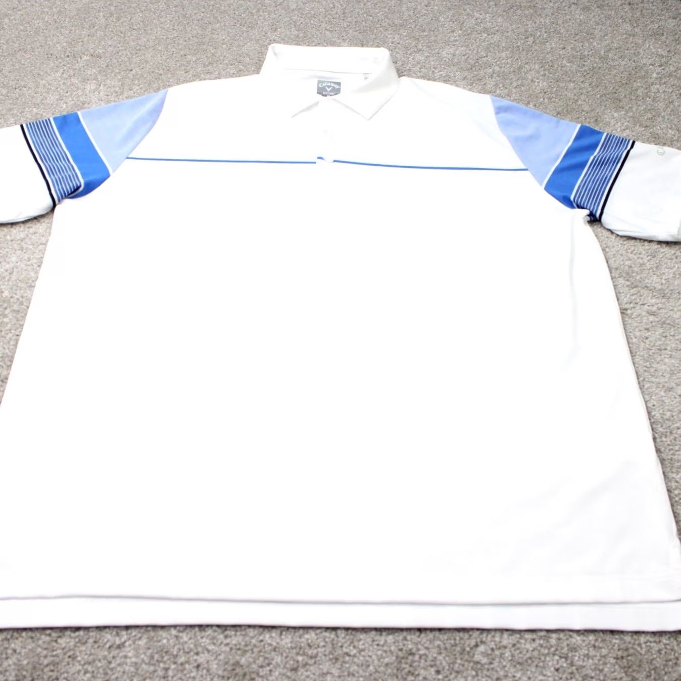 Callaway Callaway Polo Shirt Mens XL White Blue Opti-Dri Golf Short Sleeve) Size US XL / EU 56 / 4 - 2 Thumbnail