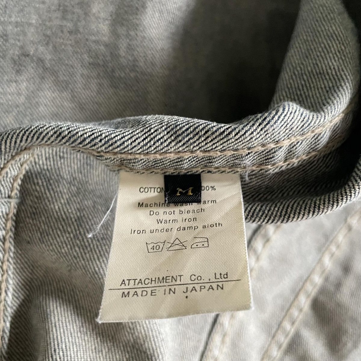 Attachment Attachment Stone Washed Distressed Denim Jacket Size US M / EU 48-50 / 2 - 5 Thumbnail