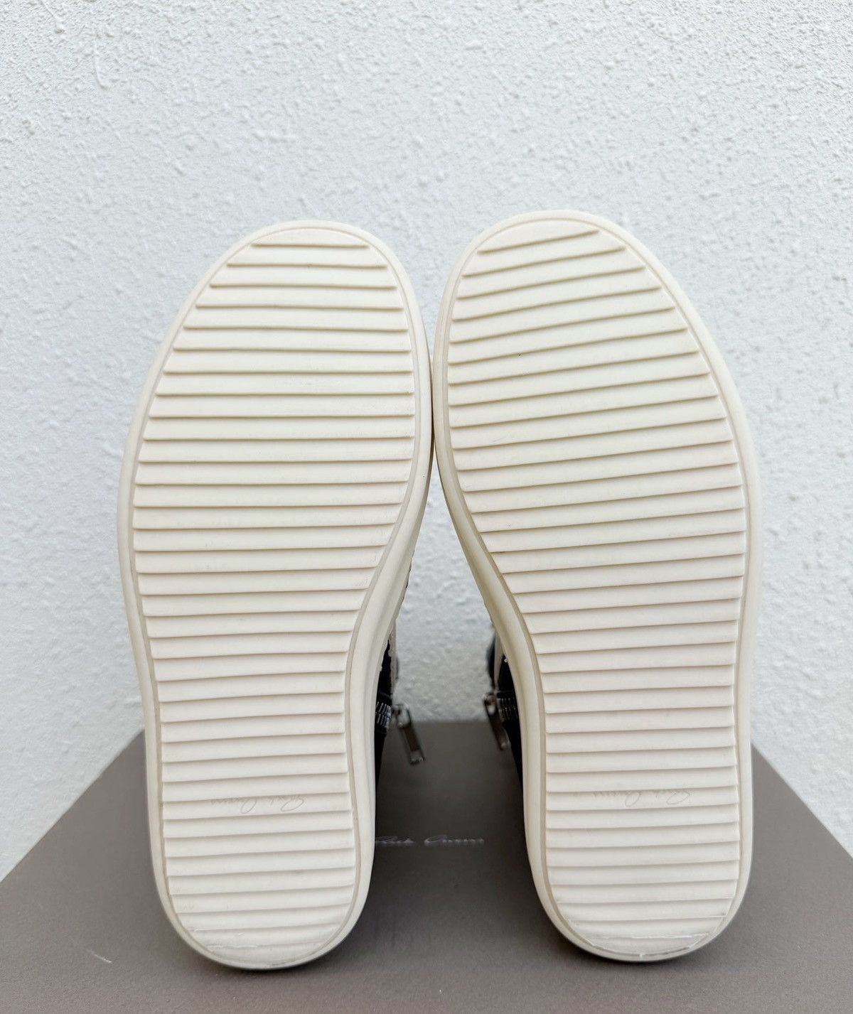 Rick Owens Rick Owens Geobasket High-Top Sneakers Black & White Size US 5 / IT 35 - 7 Thumbnail
