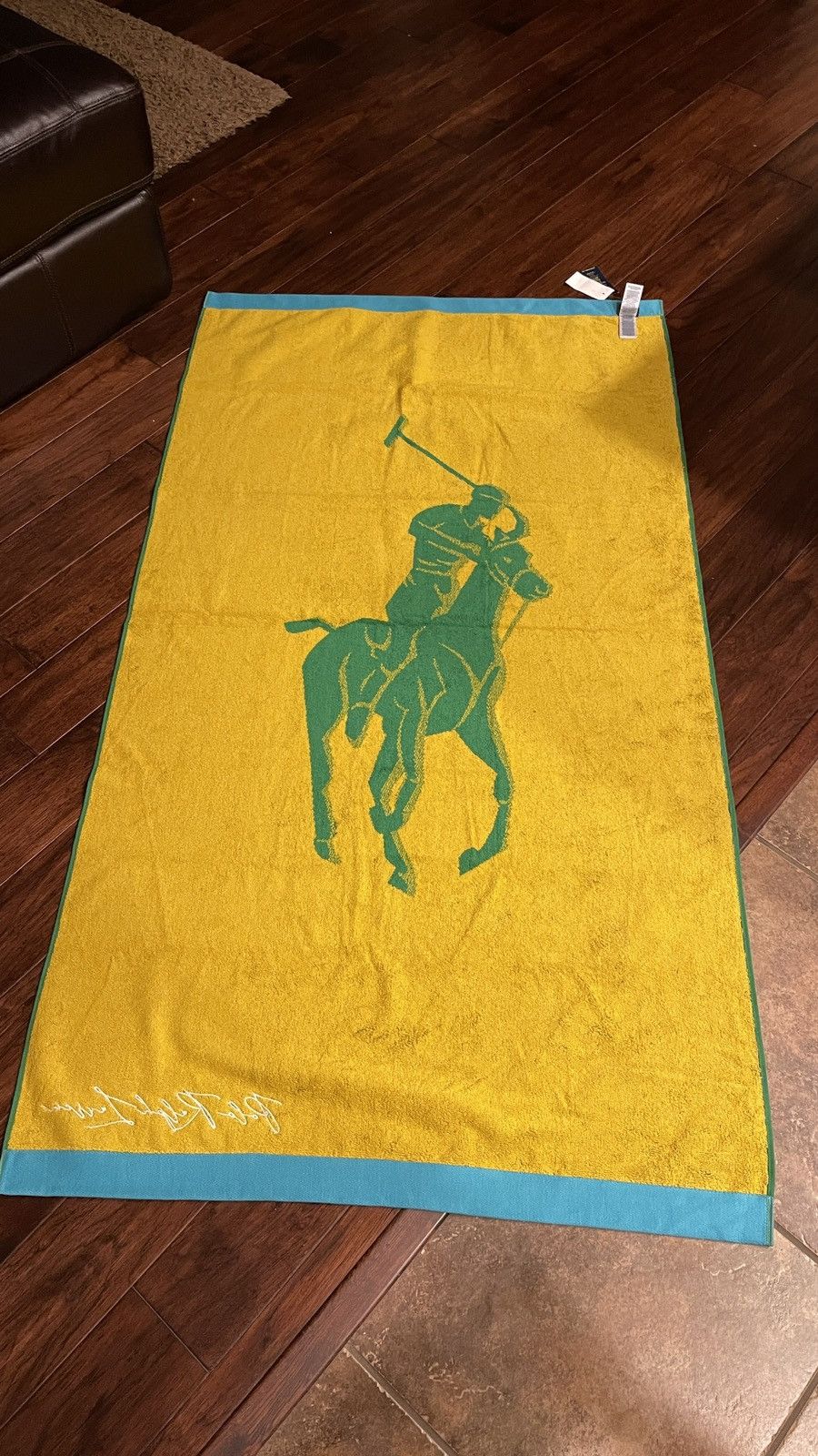Polo Ralph Lauren POLO RALPH LAUREN Mens Large Signature Big Pony Beach Towel Size ONE SIZE - 4 Thumbnail