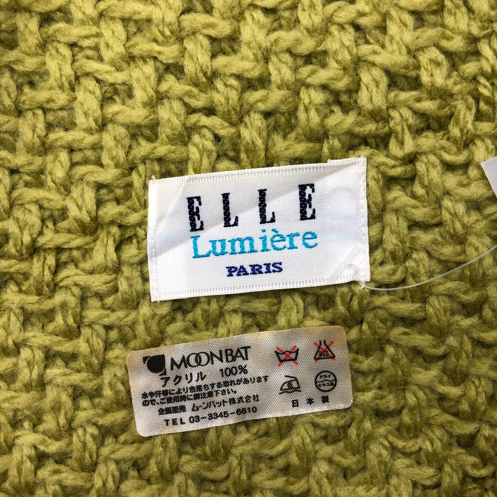 Japanese Brand NWT Vintage Elle Scarf Muffler Wool Ribbed Knit Scarves Size ONE SIZE - 5 Thumbnail
