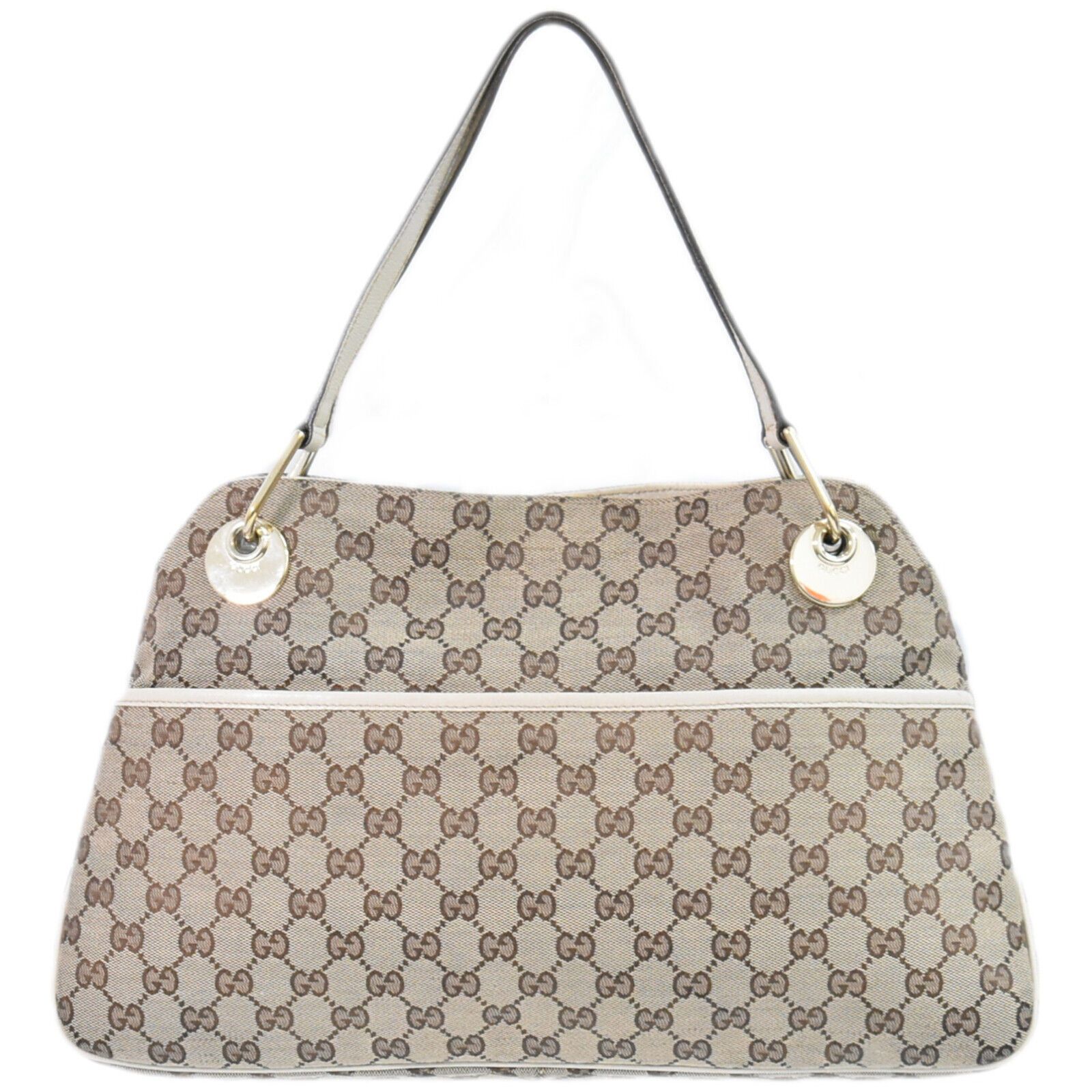 Gucci Gg Canvas Beige Canvas Tote Bag (Pre-Owned) Size ONE SIZE - 1 Thumbnail