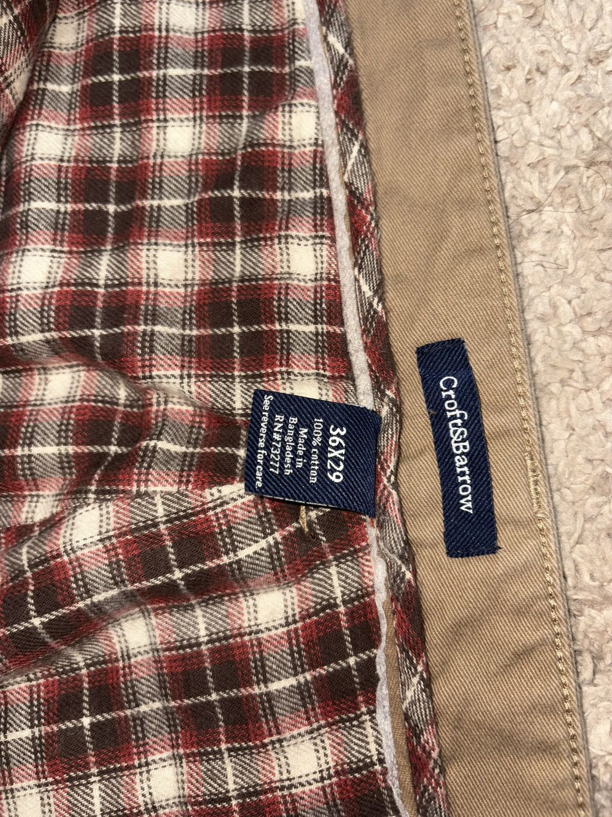 Other Vintage Khaki Plaid Lined Pants Size US 36 / EU 52 - 4 Thumbnail