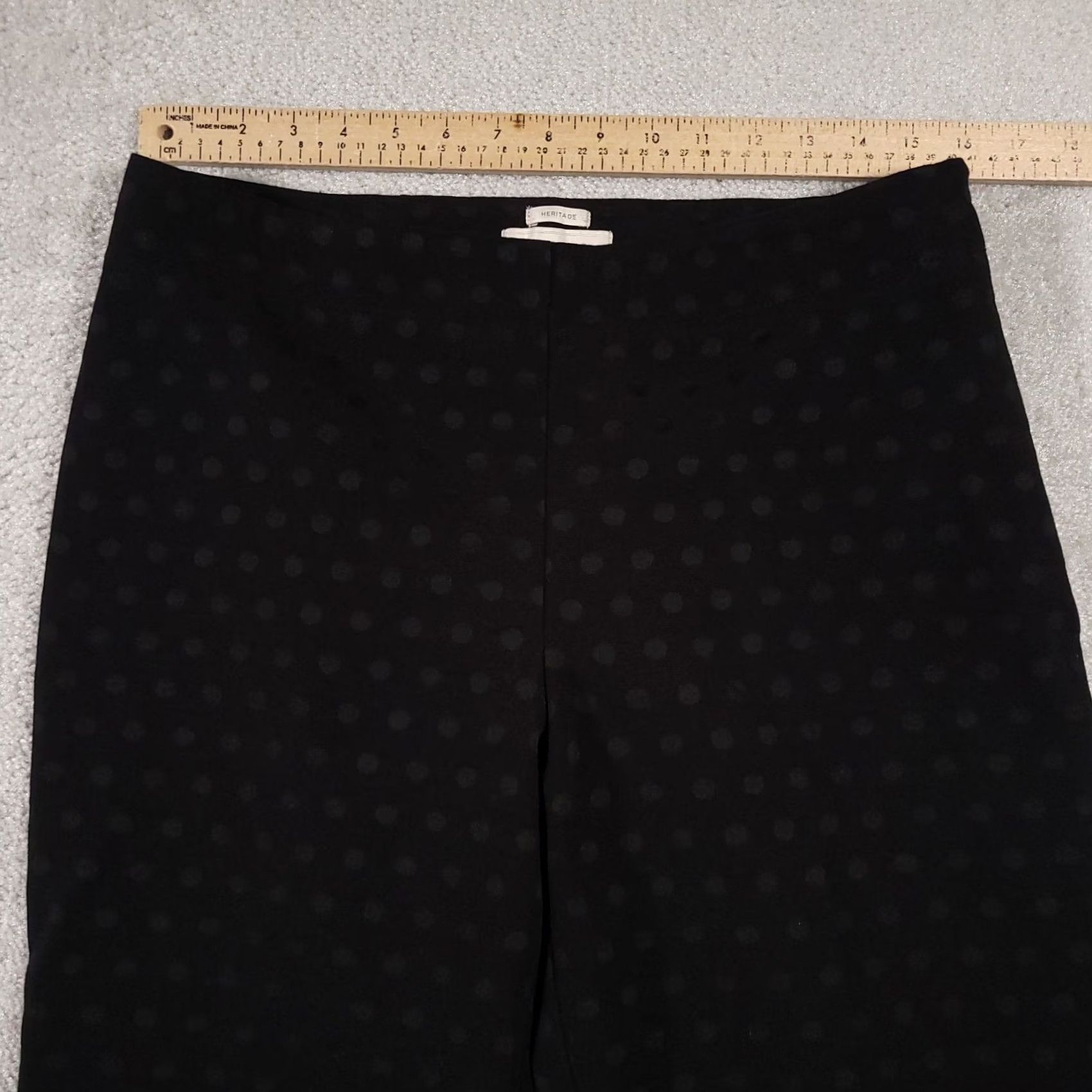 Talbots VINTAGE Talbots Heritage Pants Womens Petite 12P Black Polka Dot Side Zip Hemmed Capri Pants Capris Polka Dot Black 12P Womens Size 34" / US 12 / IT 48 - 5 Thumbnail
