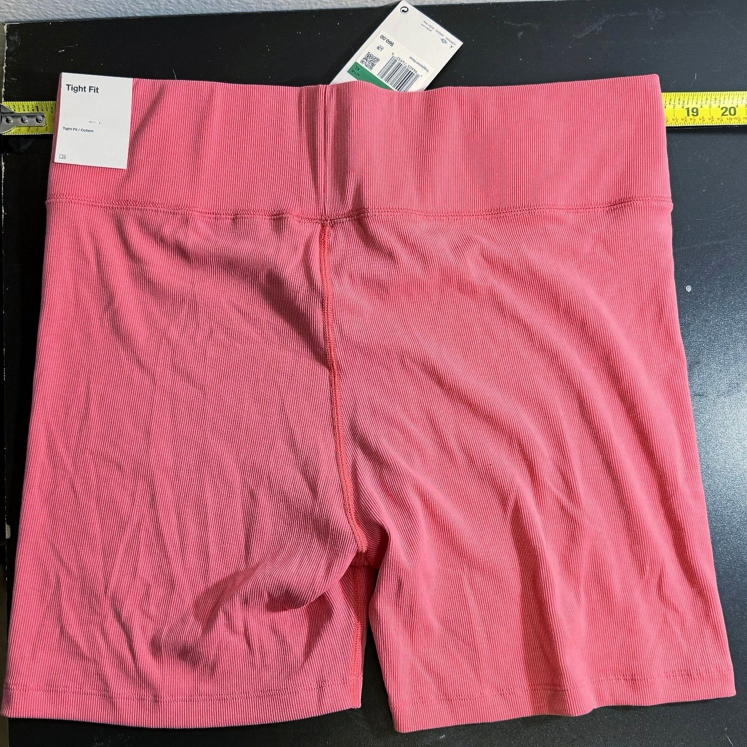 Jordan Brand •NWT• Air Jordan Womens Ribbed Pink (coral) Bike Shorts • XL Size 34" / US 12 / IT 48 - 2 Thumbnail