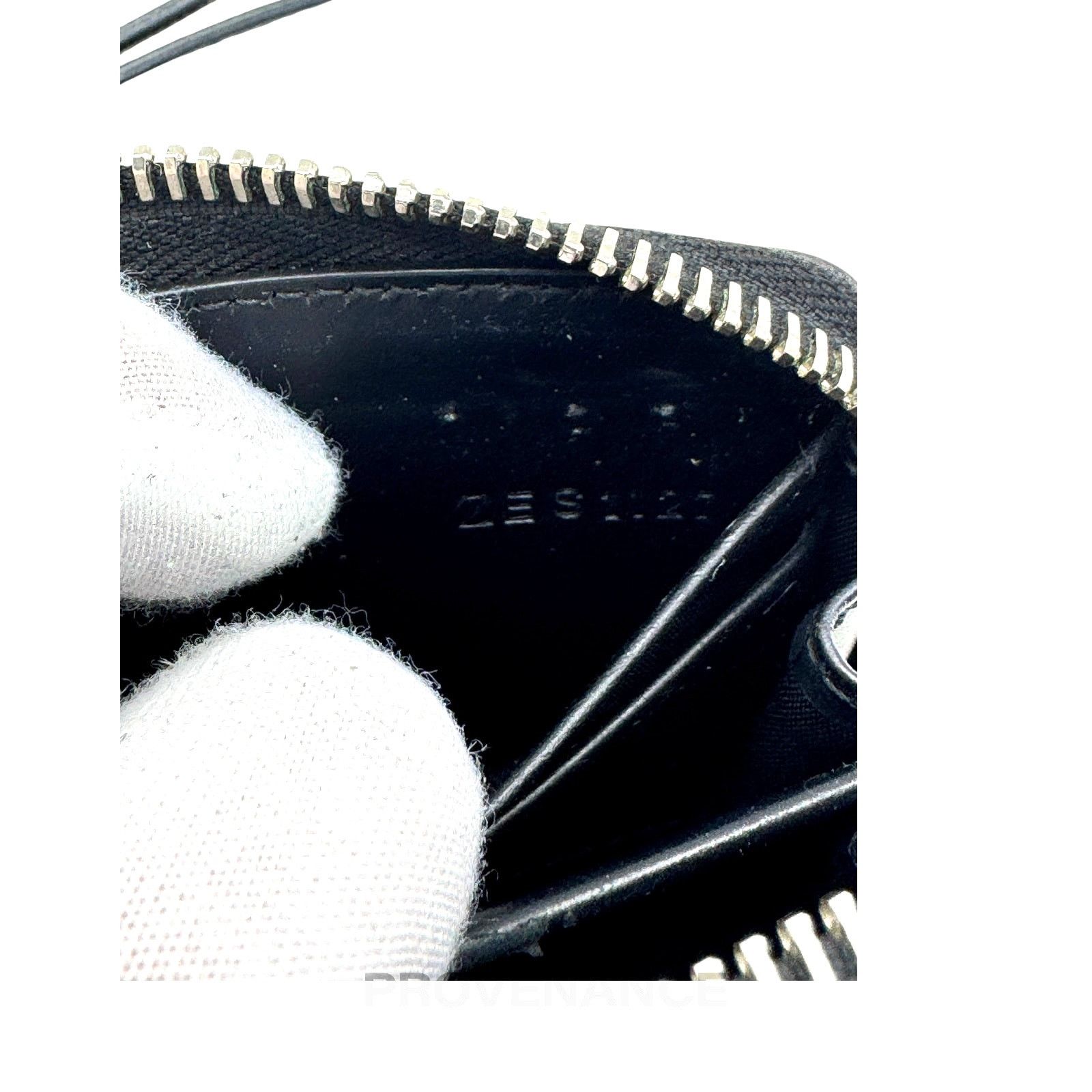 Givenchy 🔴 Givenchy Star Zip Card Wallet - Black Leather Size ONE SIZE - 9 Thumbnail