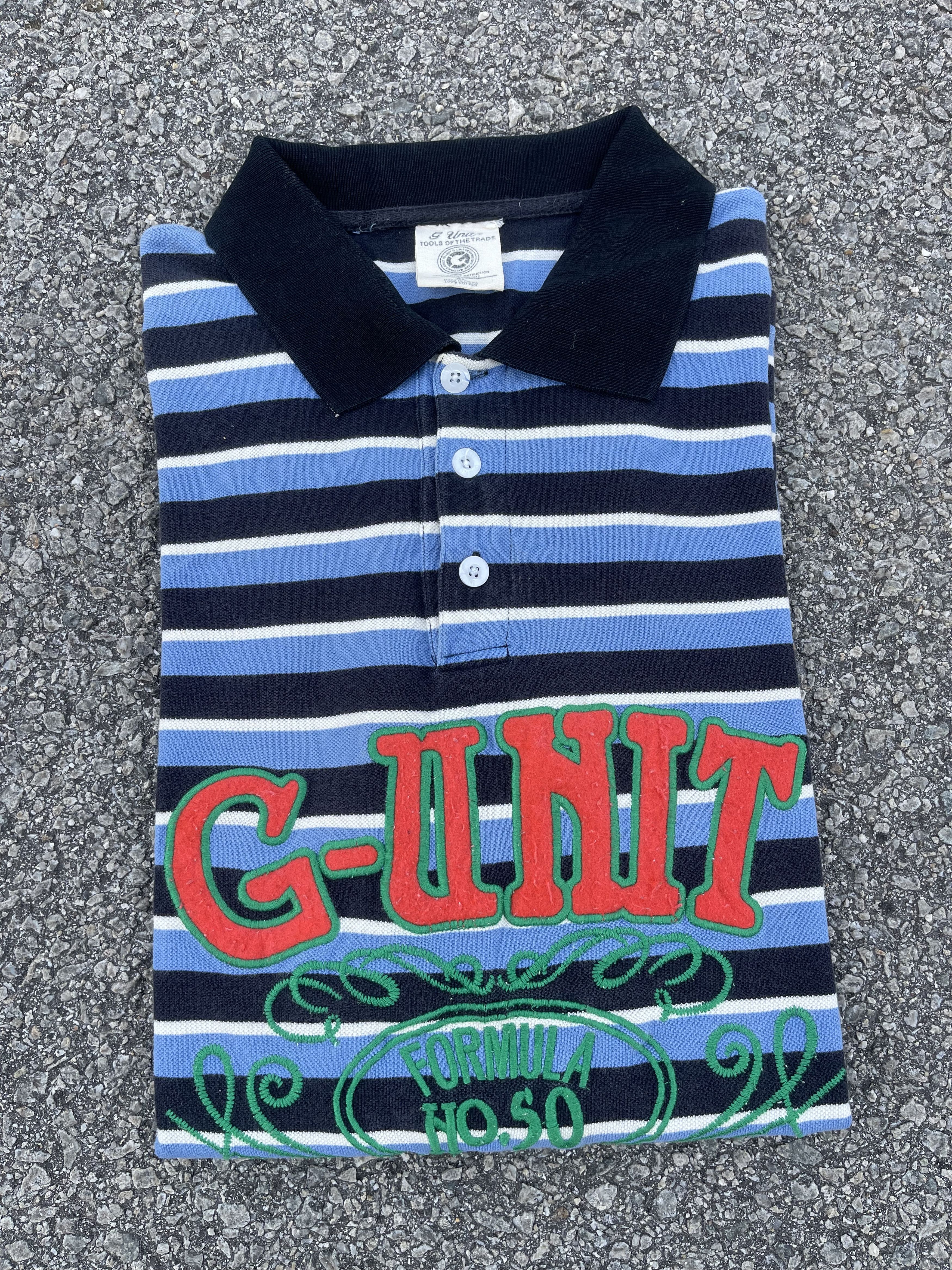 50 Cent × G-Unit × Rap Tees Vintage y2k G UNIT L/S Polo Shirt Size US XL / EU 56 / 4 - 2 Thumbnail