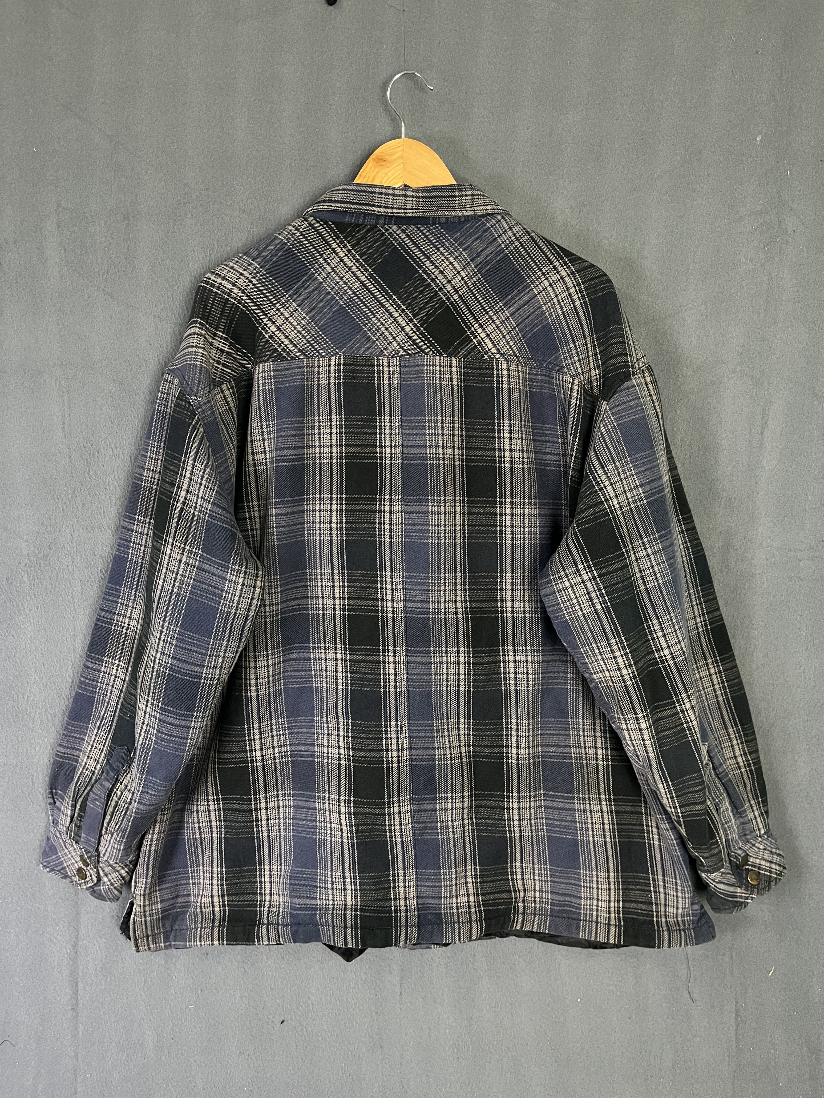 Dickies × Flannel × Vintage Vintage Dickies Padded Quilted Lined Shirt Plaid Work Jacket Size US XXL / EU 58 / 5 - 2 Thumbnail