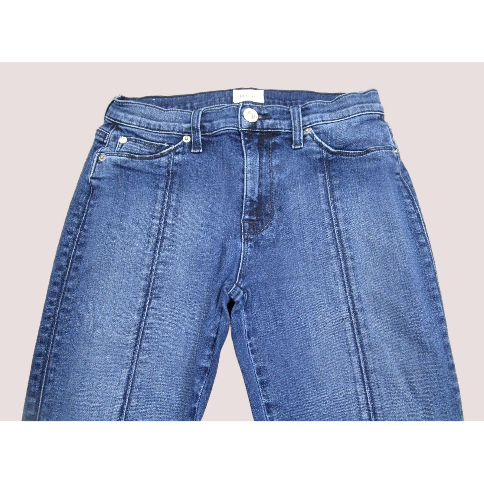 Hudson Hudson Jeans Women 27 Blue Skinny Ankle Pants Lace Up Dark Wash Denim Crop 5-Pocket Regular Rise Shoes Mens Womens Size 27" / US 4 / IT 40 - 1 Thumbnail