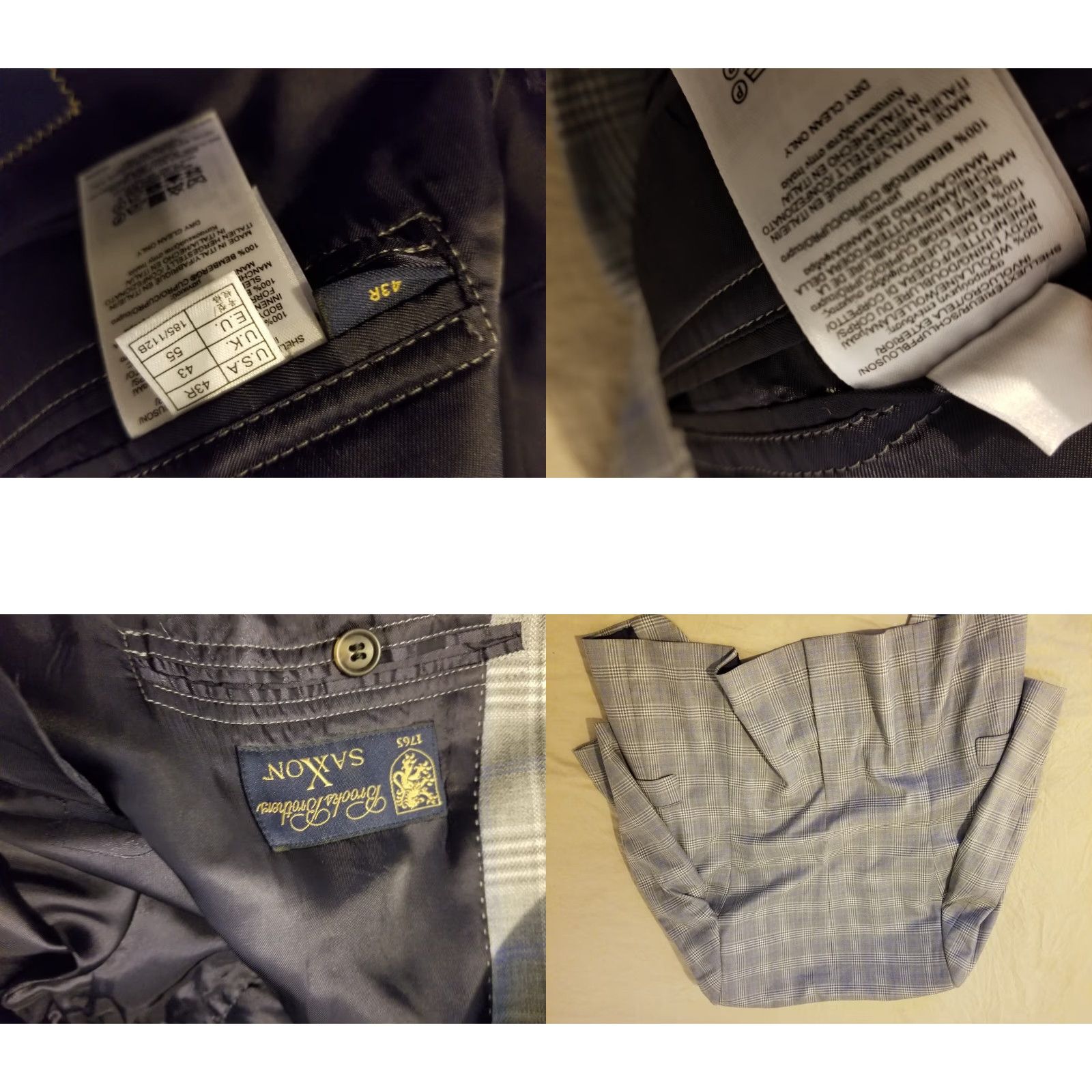 Brooks Brothers Brooks Brothers Blazer 43R Gray Mens Jacket Two Piece Regular Size 43R Brooks Brothers Blazer Mens Gray 2 Piece Jacket Size 46R - 9 Thumbnail