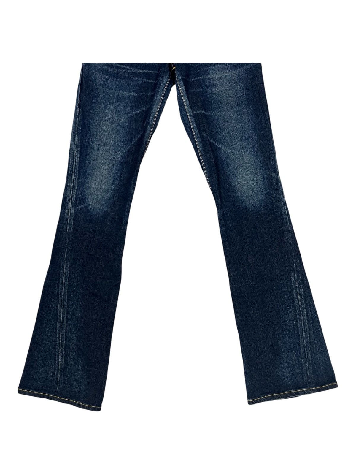 Edwin × Genuine Leather × If Six Was Nine Super Flare Hem Edwin Leather Hybrid Buckle Back Jeans Denim Size US 26 / EU 42 - 6 Thumbnail